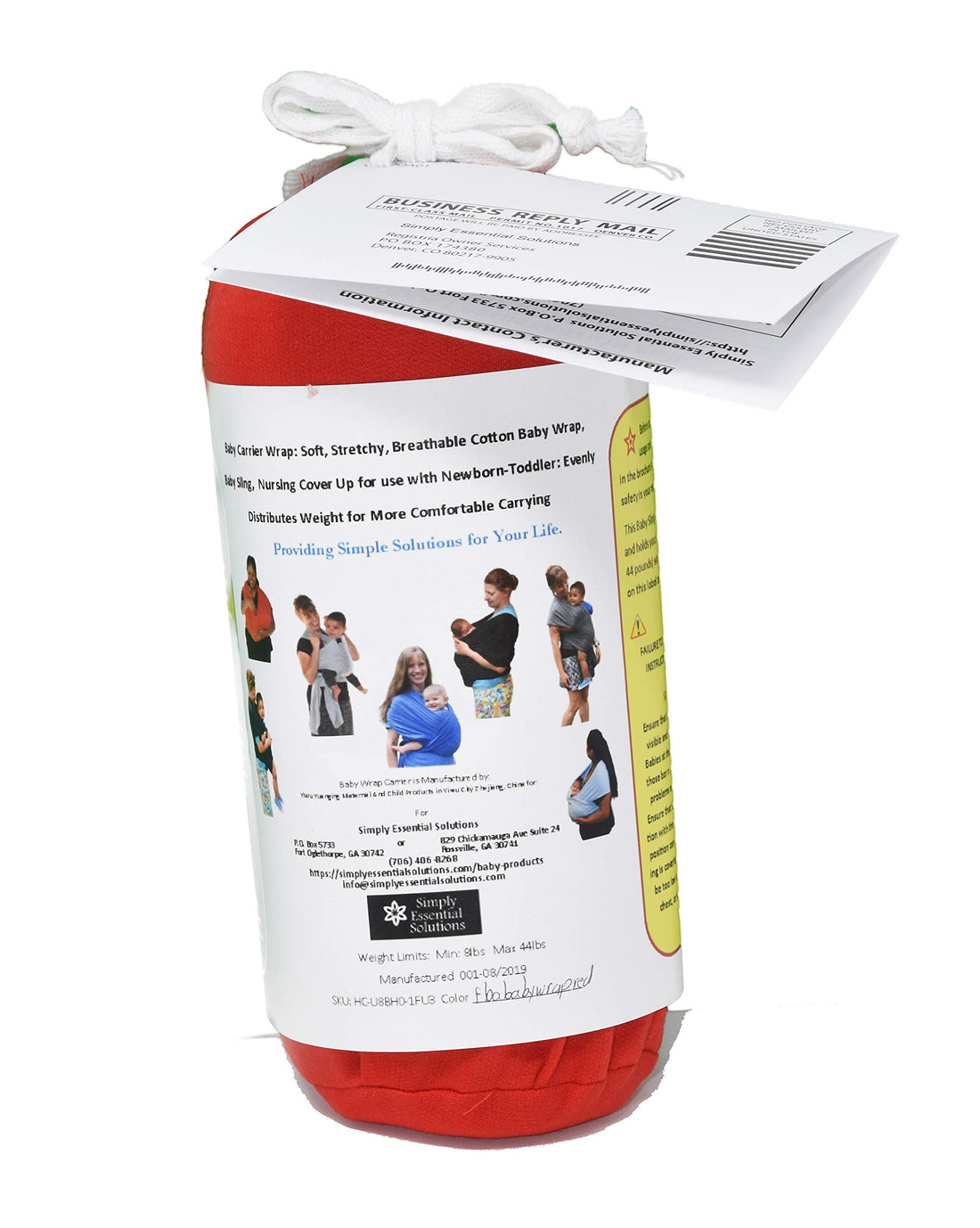 Baby Wrap Carrier Soft, Stretchy, Cotton Baby Wrap, Baby Sling, Nursing Cover Up for use with Newborn-Toddler: Evenly distributes Weight for More Comfortable Carrying (red)