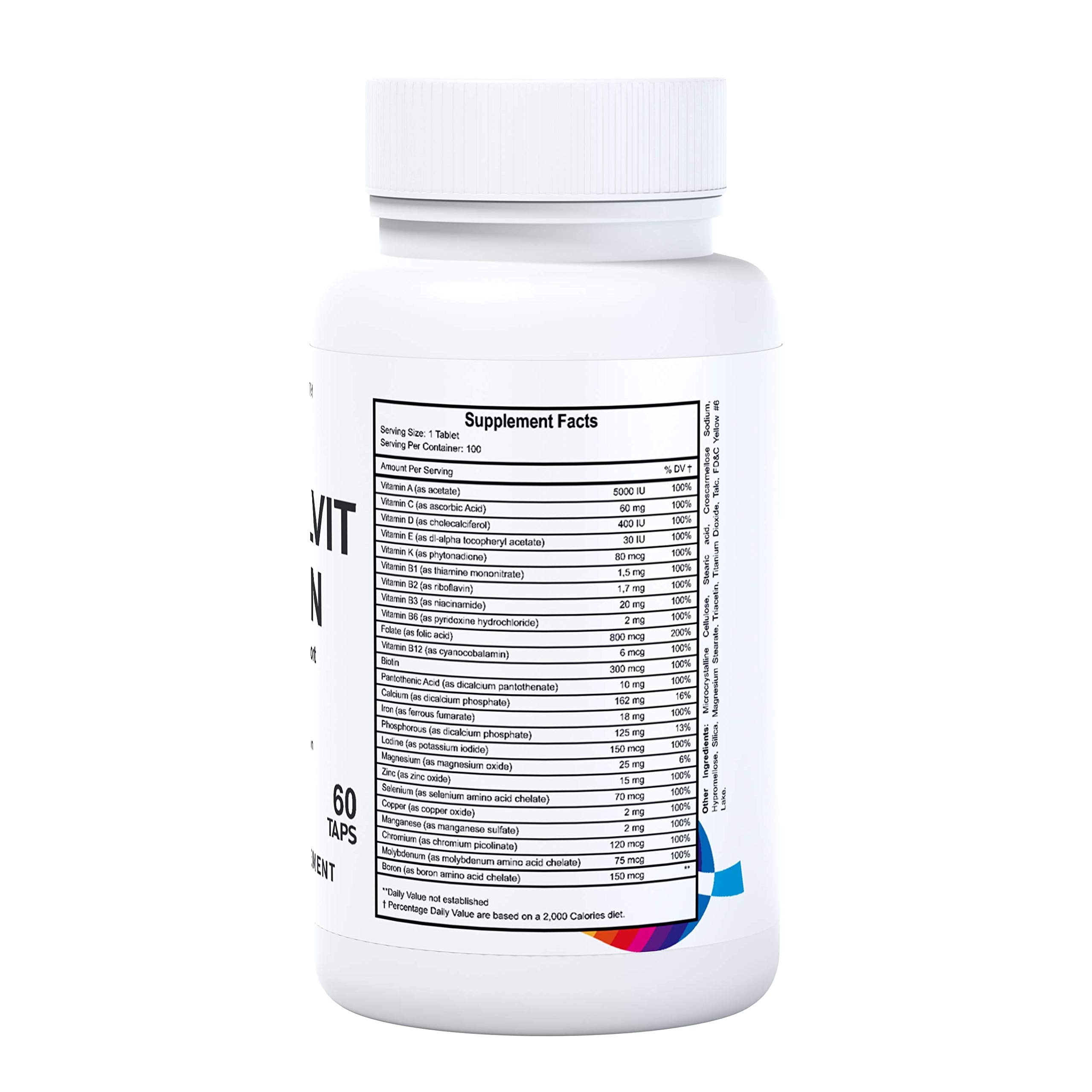 Hallusa Natural HALLMULTIVIT Women - Multivitamin for Women, Hair Skin and Nails Vitamins (Vitamin D, C, D3, B12, E & More), Biotin, Iron, Folate, Calcium, Magnesium & Zinc