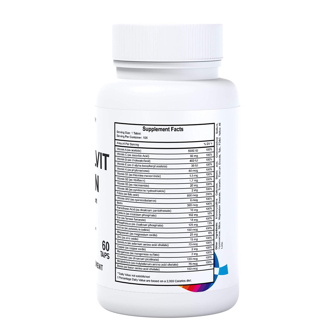 Hallusa Natural HALLMULTIVIT Women - Multivitamin for Women, Hair Skin and Nails Vitamins (Vitamin D, C, D3, B12, E & More), Biotin, Iron, Folate, Calcium, Magnesium & Zinc