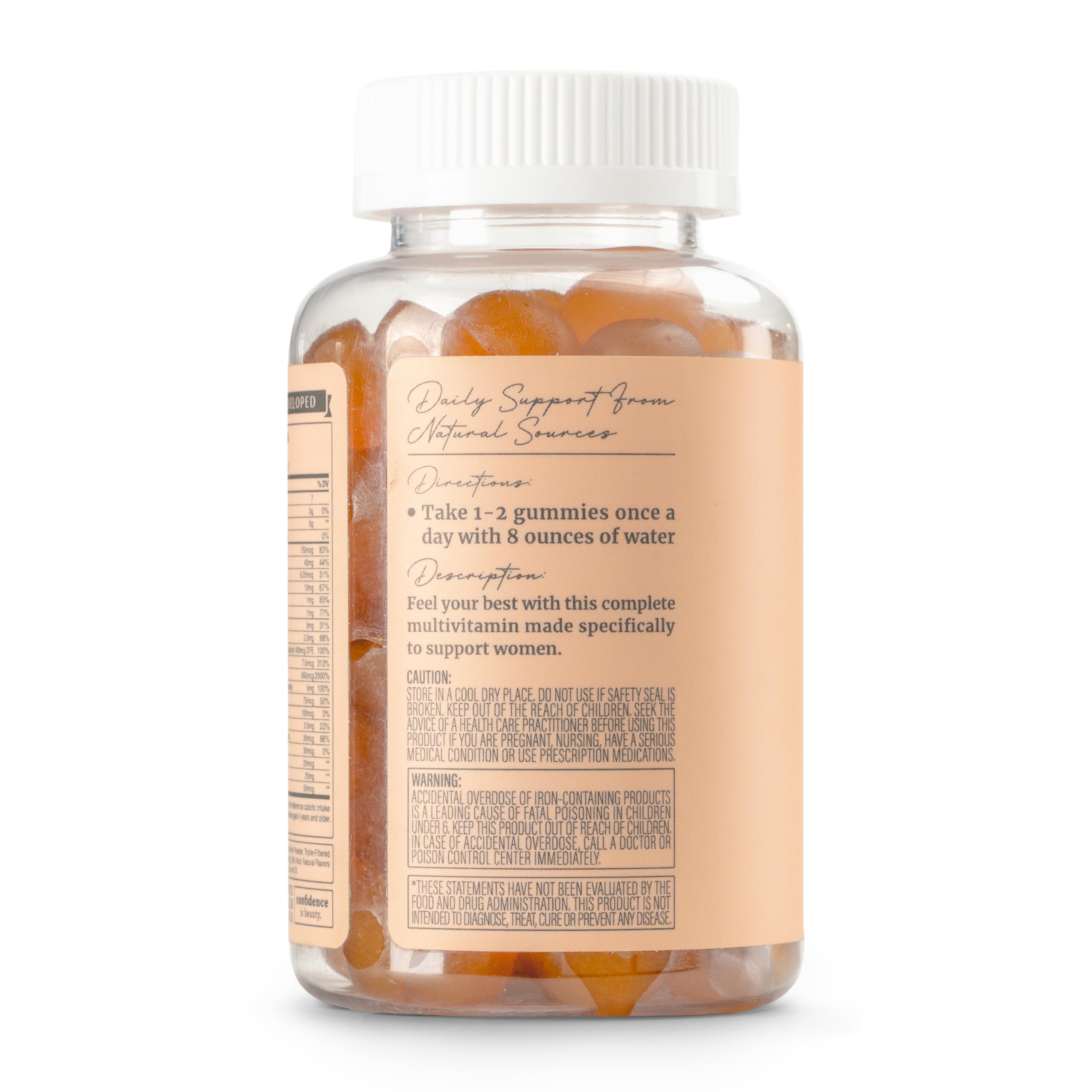 Wink Well Women's Daily Complete Multivitamin Gummy for Glowing Skin, Full Hair and Strong Nails with Immune System Support, 60 Count