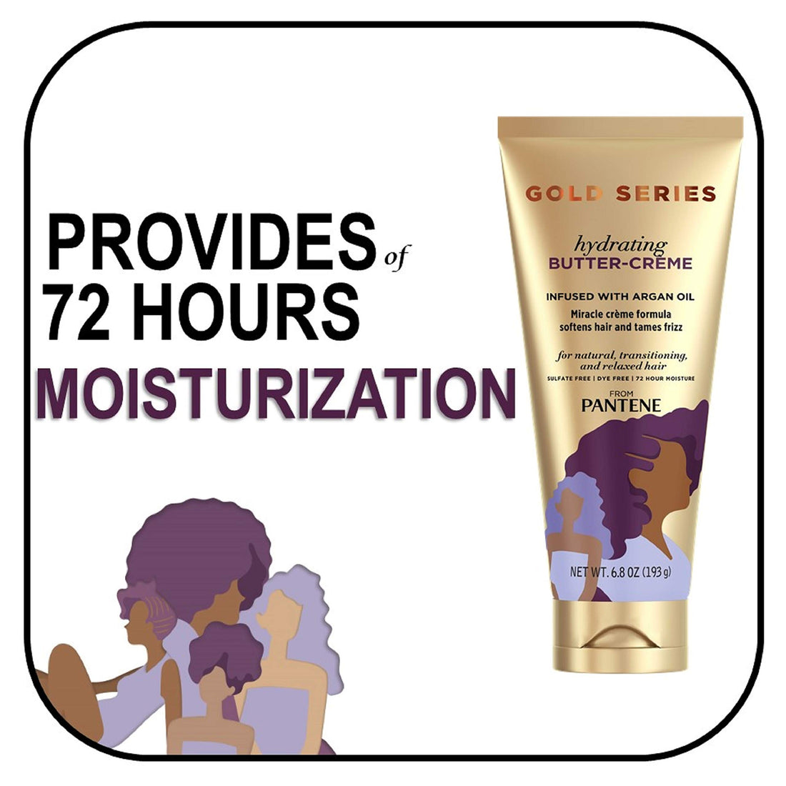 Pantene Pro-V Gold Series Hydrating Butter-Crème Treatment for Hair, 6.8 Ounce