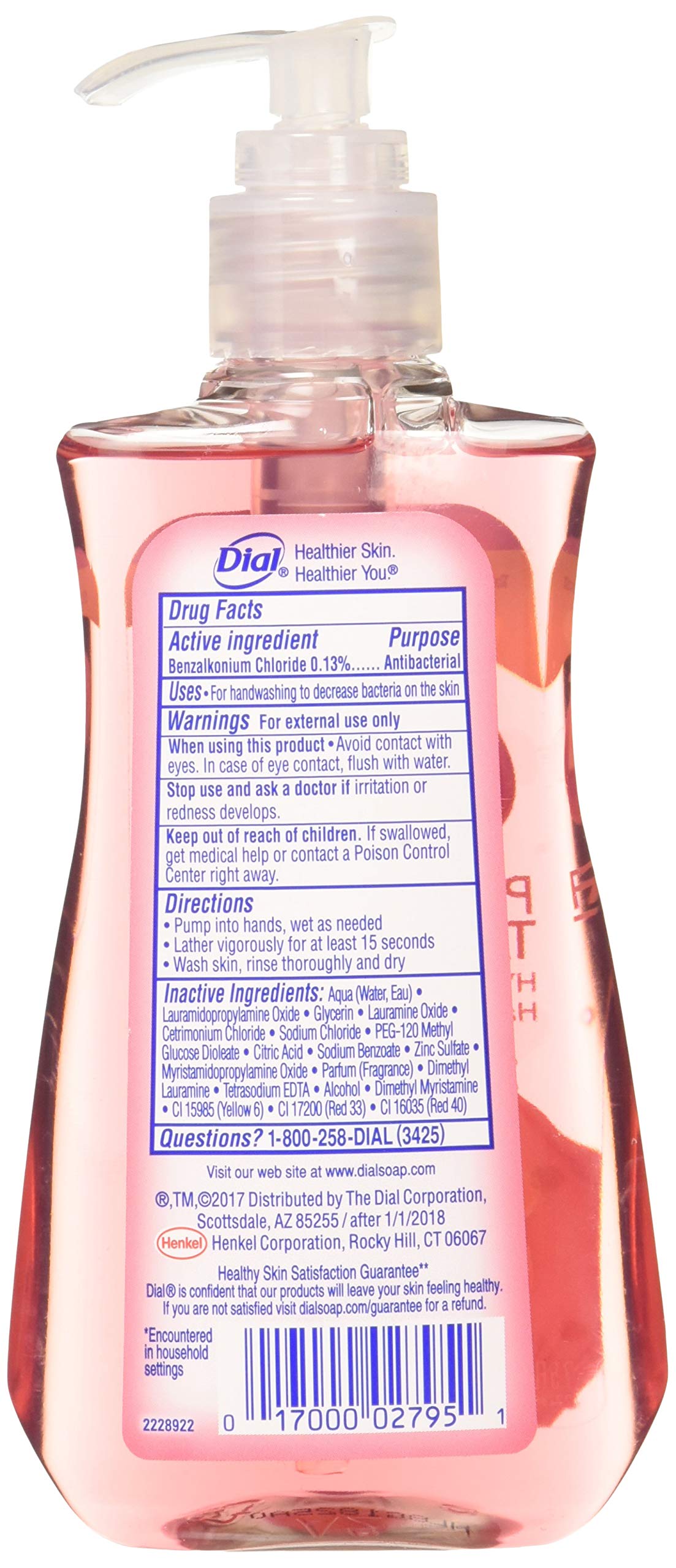 Dial Pomegranate & Tangerine Antibacterial Hand Soap with Moisturizer 7.5 Oz. (Pack of 4)