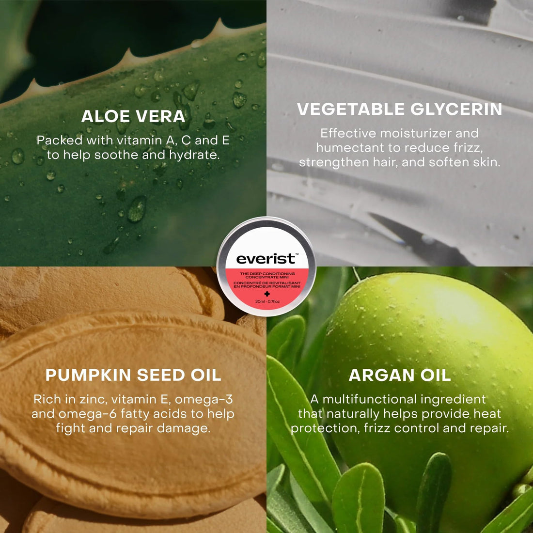 Everist The Haircare Travel Duo, The Shampoo Concentrate and The Deep Conditioning Concentrate, For Hydrated, Glossy Hair, Color-Safe, Plant-Based, Vegan 2 x 0.7 fl oz Set