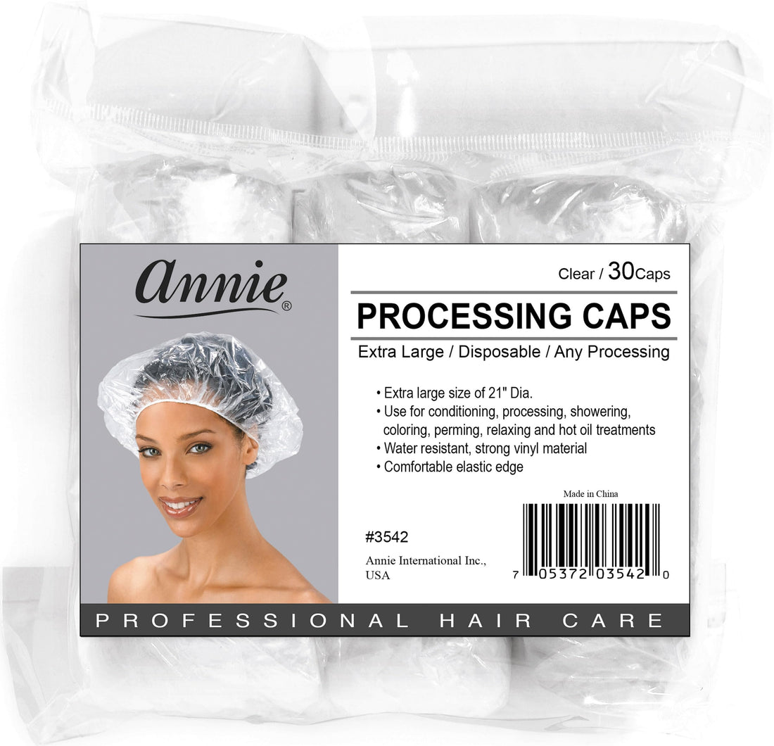 ANNIE Extra Large Processing Caps Clear 100 Caps (1 pack)