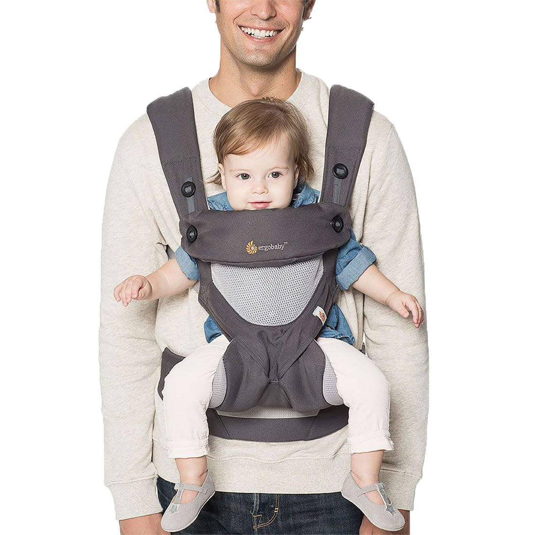 Ergobaby 360 All-Position Baby Carrier with Lumbar Support (12-45 Pounds), Star Dust, Premium Cotton(Pack of 1)