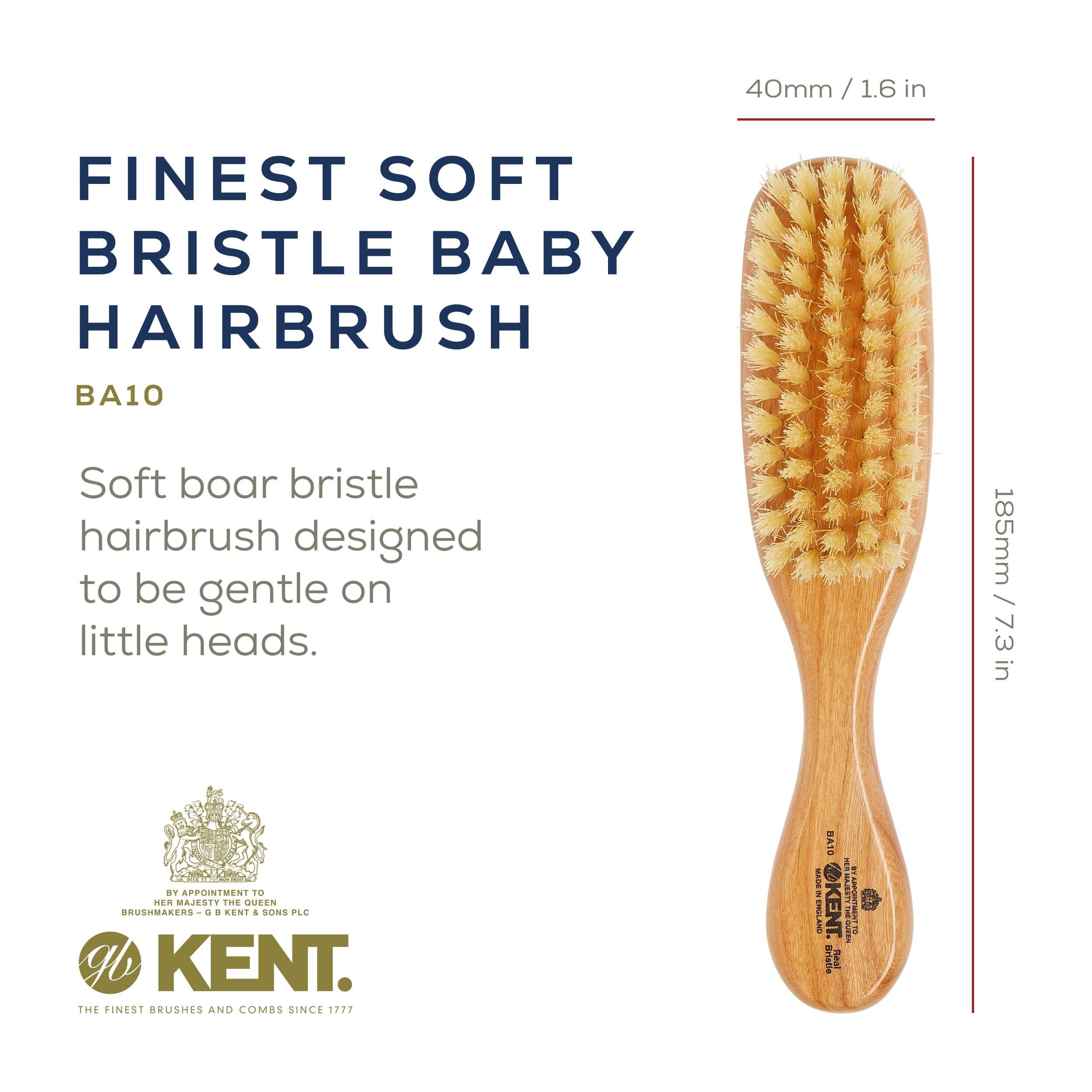 Kent Baby Brush Finest Pure Bristle Hair Brushes