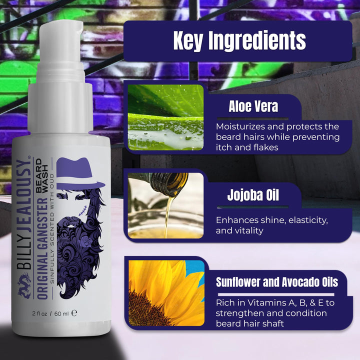 Billy Jealousy Original Gangster Beard Oil With Sunflower Oil 60ml/2oz