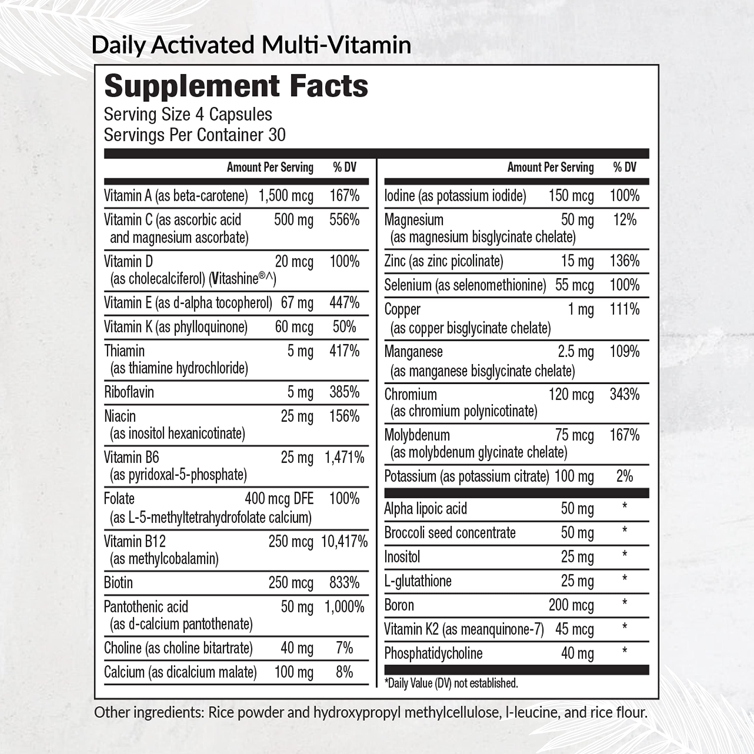 Equilife - Daily Activated Multi-Vitamin, 21 Essential Vitamins & Minerals, Antioxidant-Rich Formula, Supports Immunity, May Help Boost Energy & Improve Mood, Supports Overall Health (30 Servings)