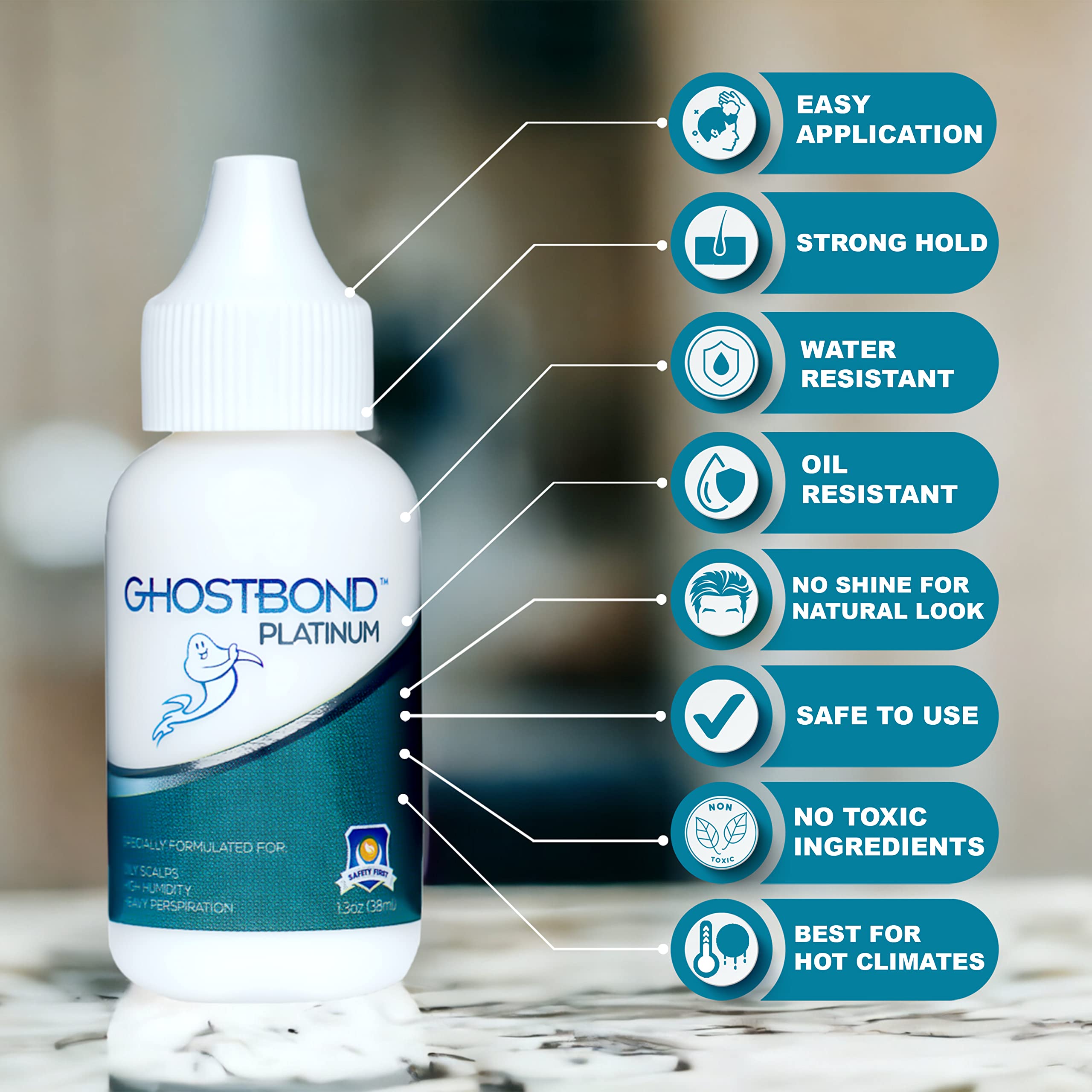 1.3oz : Ghost Bond Platinum Hair Glue | Full Head Bonding (1.3oz)