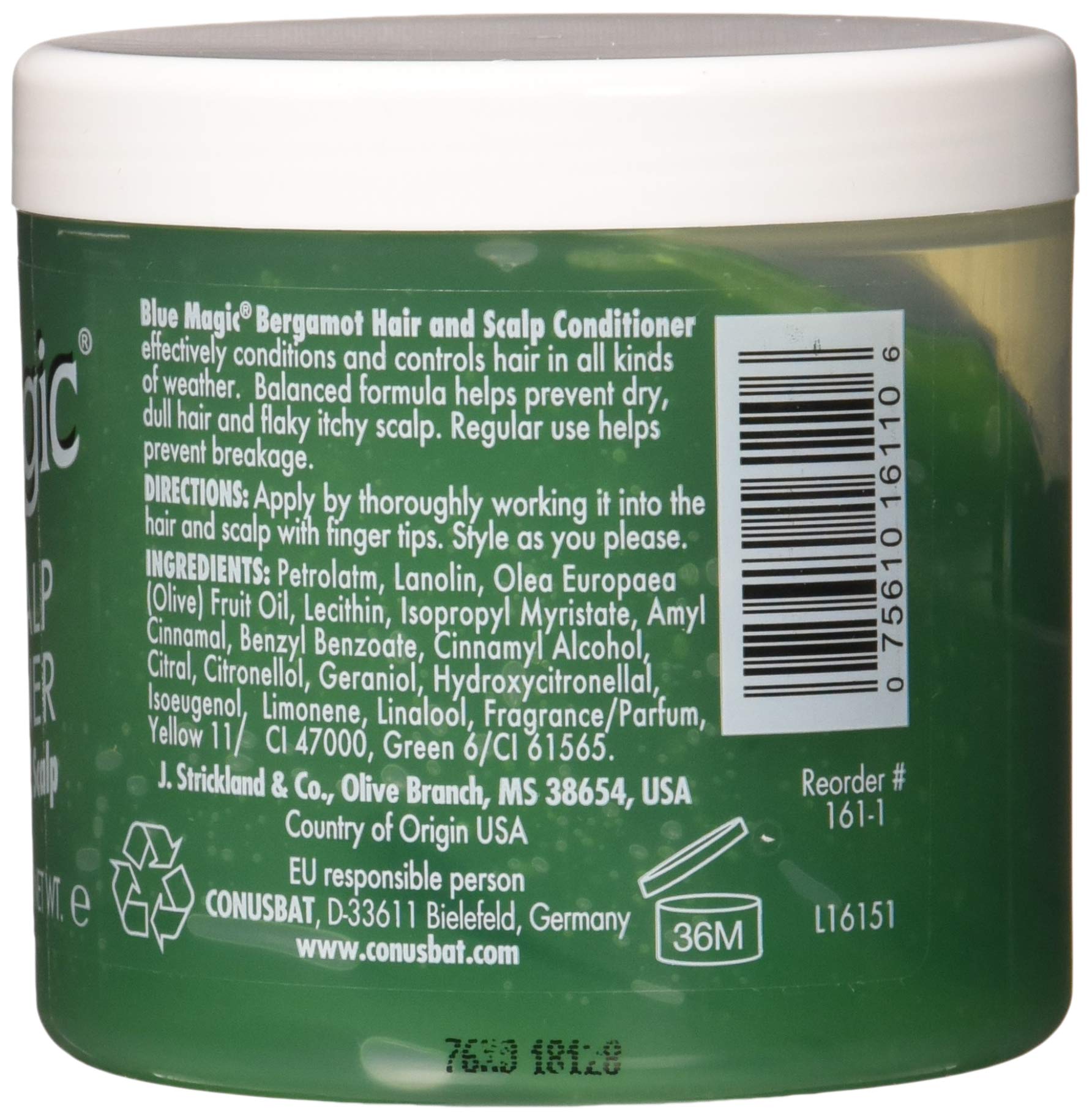 Blue Magic Bergamot Hair and Scalp Conditioner 12 oz (340 g) (Pack of 6)