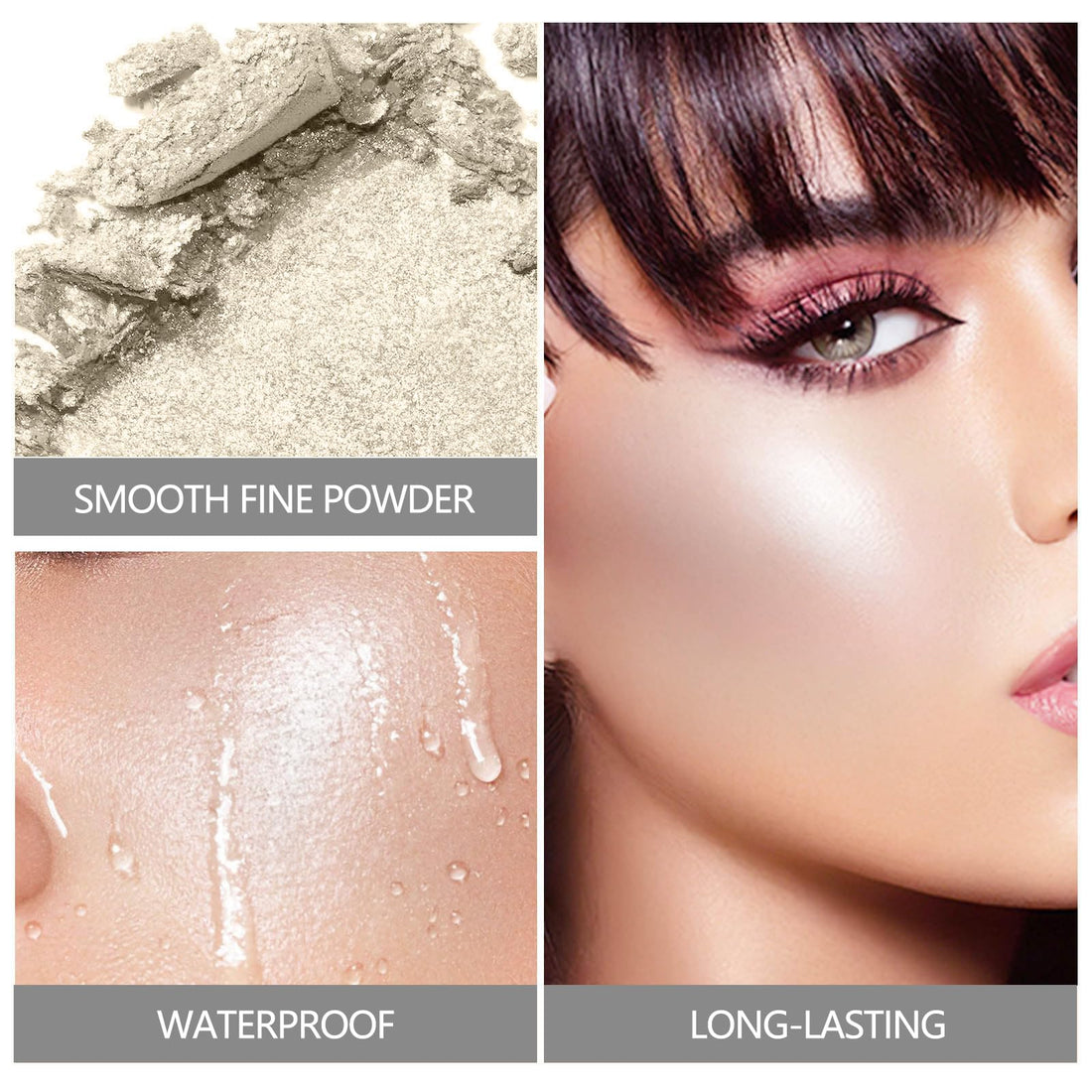 SUMEITANG 8 Colors Highlighter Makeup Palette,Shimmer Glitter Multichrome Highlight Powder luminizers,All Sparkling Shades Can Be layered or Worn Individually to Enhance & Brighten Your Face Features