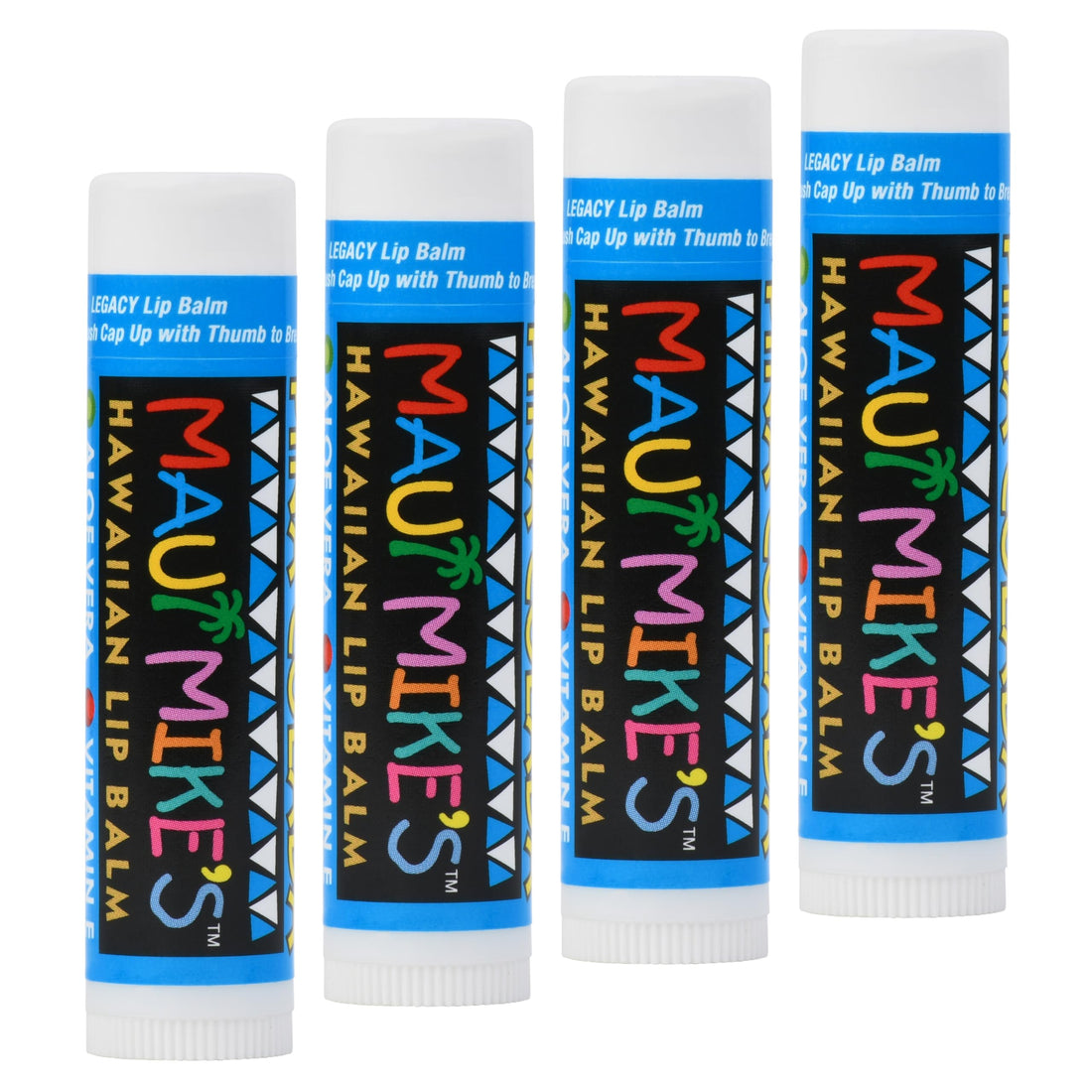 Best Lip Balm For Chapped Lips By Maui Mikes Pina Colada (4 Pack) Glides On Smooth For Soothing Lip Care Spf 15, Aloe, Vitamin E Restore Dry Lips Today! (Pina Colada)