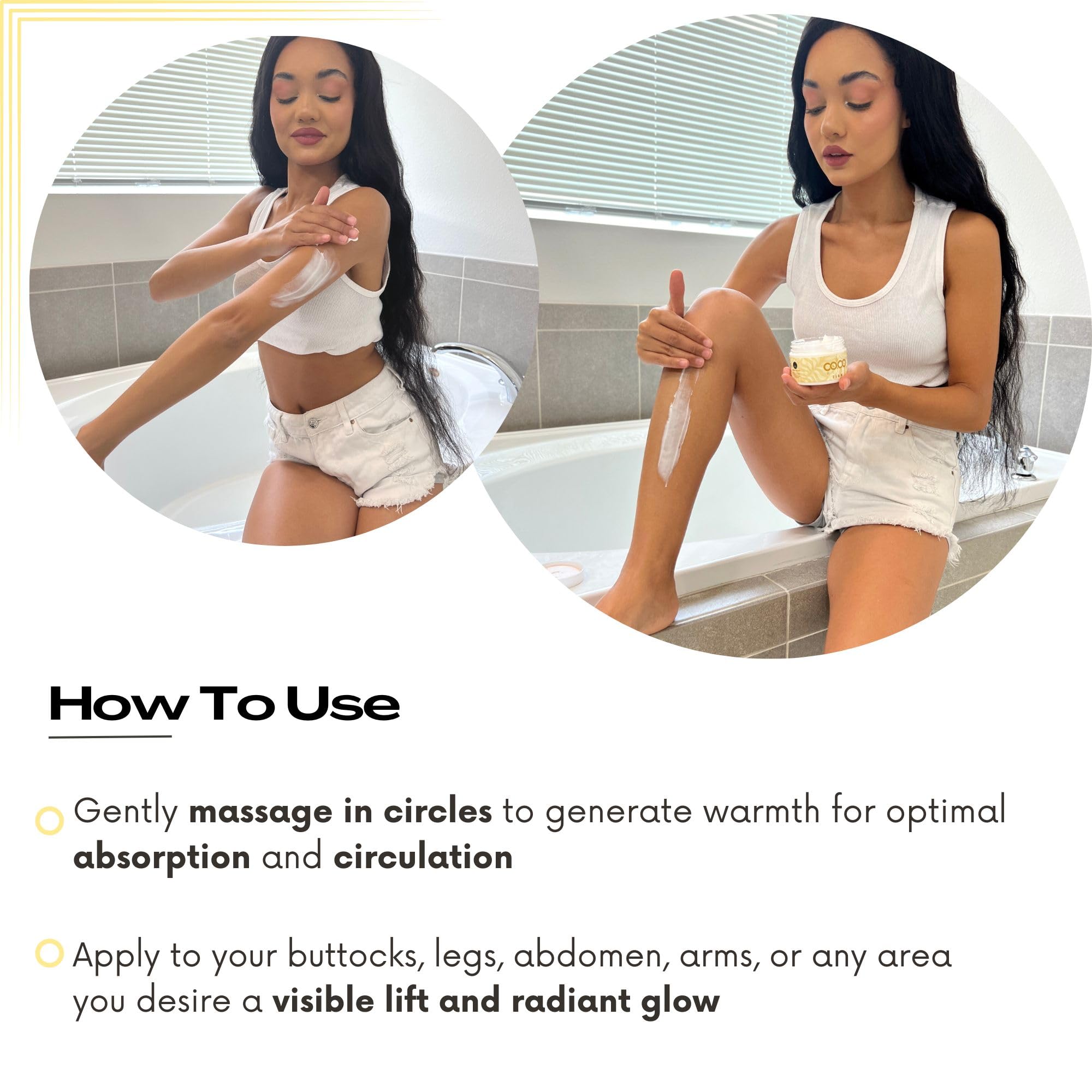 Cocobliss Skin Tightening Cream - Firming Lotion and Moisturizer for Bums, Legs, Tummy & Body - Hydrating with Guaraná, Coco Butter, Açaí Oil - Beautiful Glow and Vanilla Scent For men & women