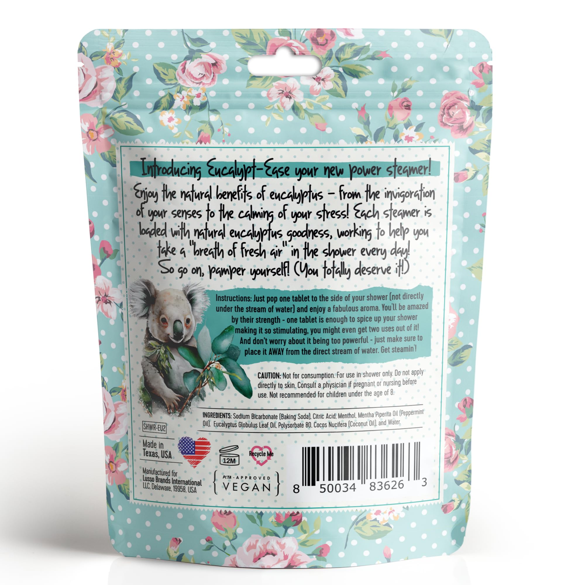 Bella & Bear Shower Steamers Eucalyptus Shower Bombs Aromatherapy, Shower Tablets - Eucalypt-Ease Shower Steamers with Essential Oils - Home Essentials Bath Bombs Tablets (7)