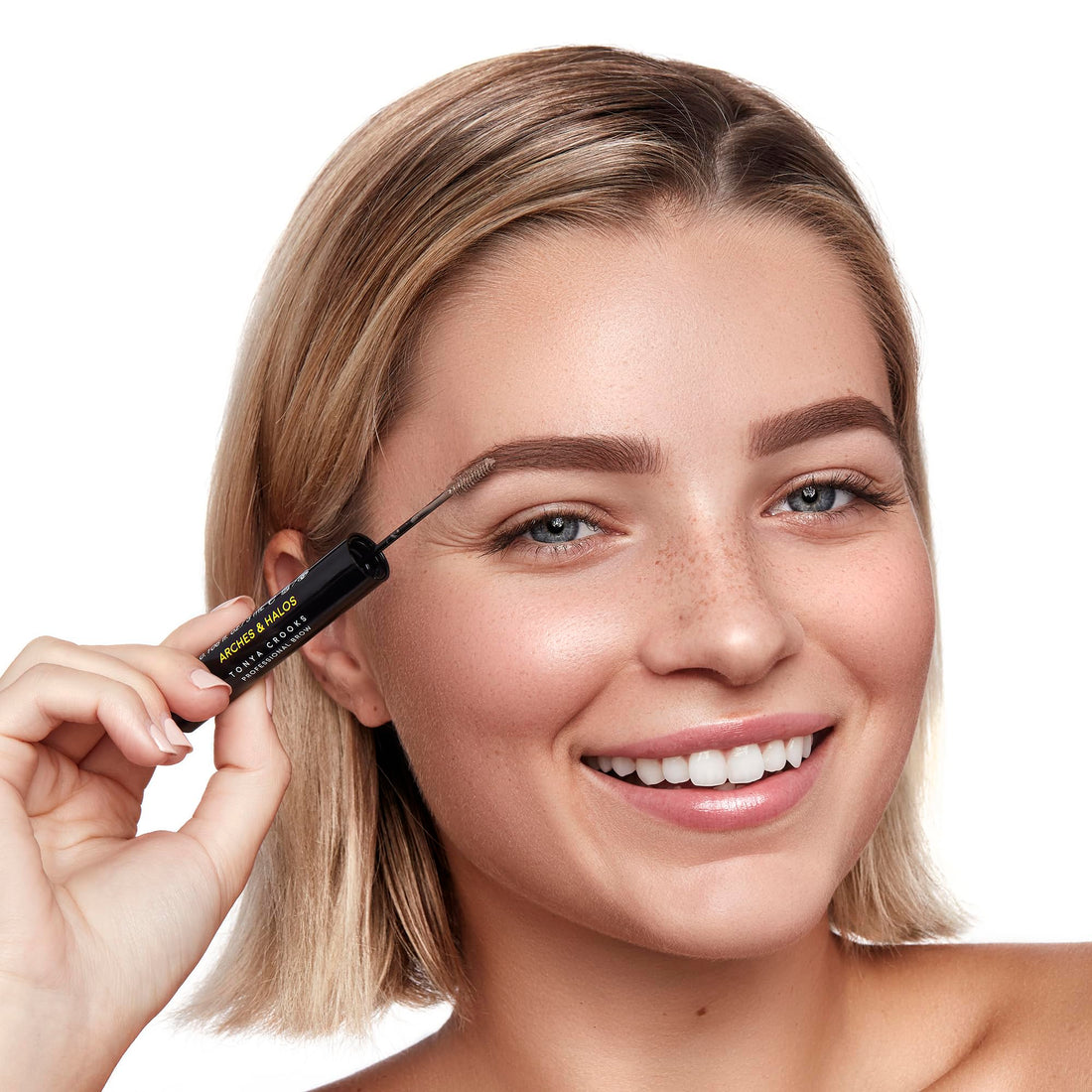 Arches & Halos Microfiber Tinted Brow Mousse, Neutral Brown, 0.11 Ounce