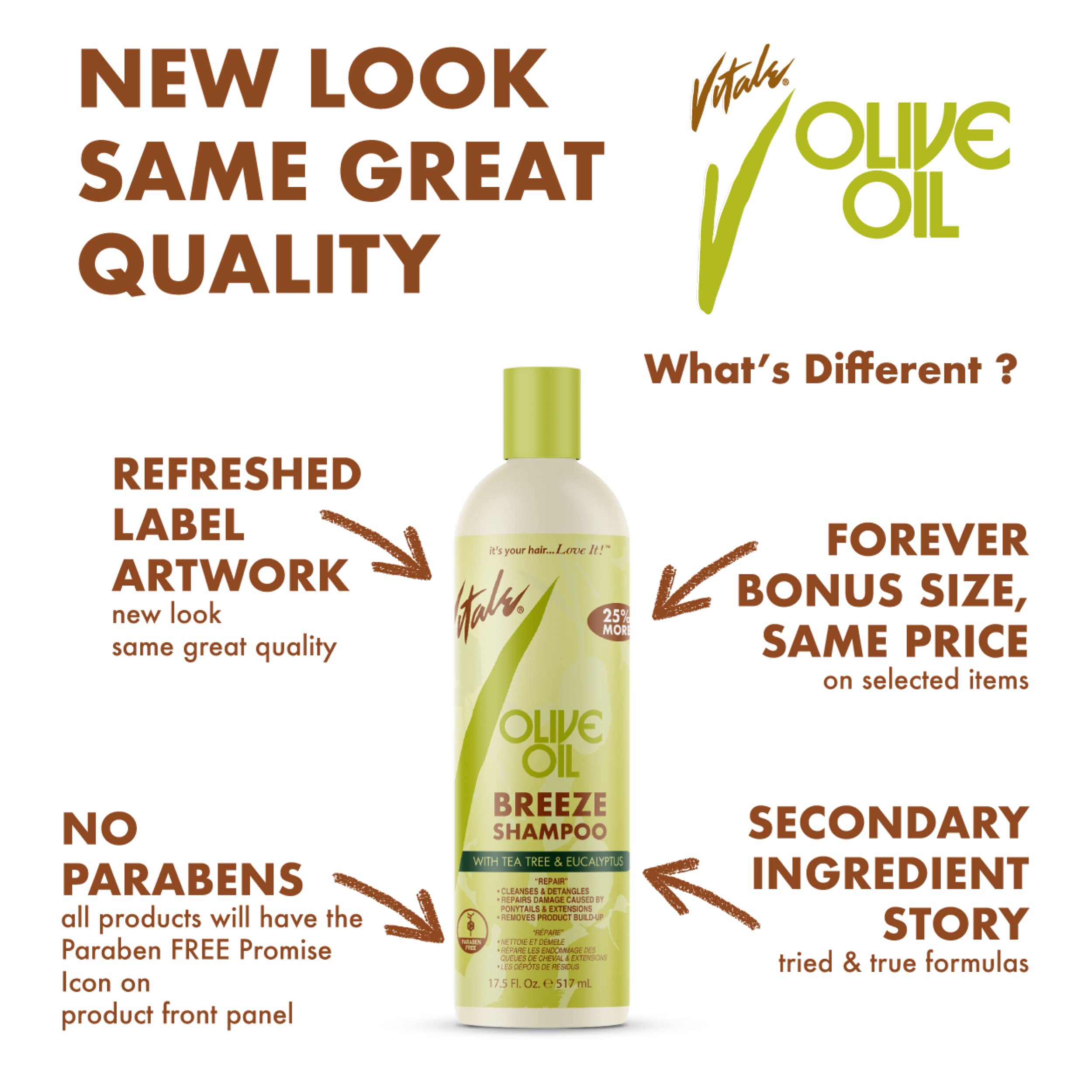 Vitale Olive Oil Anti-Breakage Leave in Conditioner 12 oz