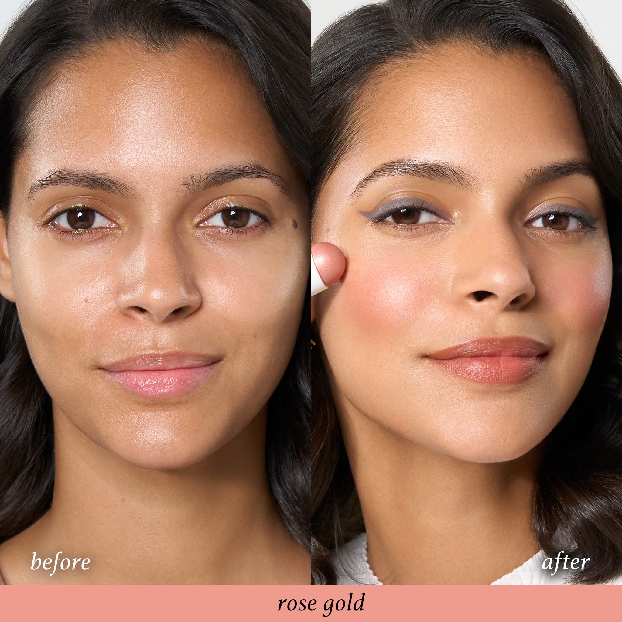 Julep Skip The Brush Cream to Powder Blush Stick - Rose Gold - Blendable and Buildable Color - 2-in-1 Blush and Lip Makeup Stick