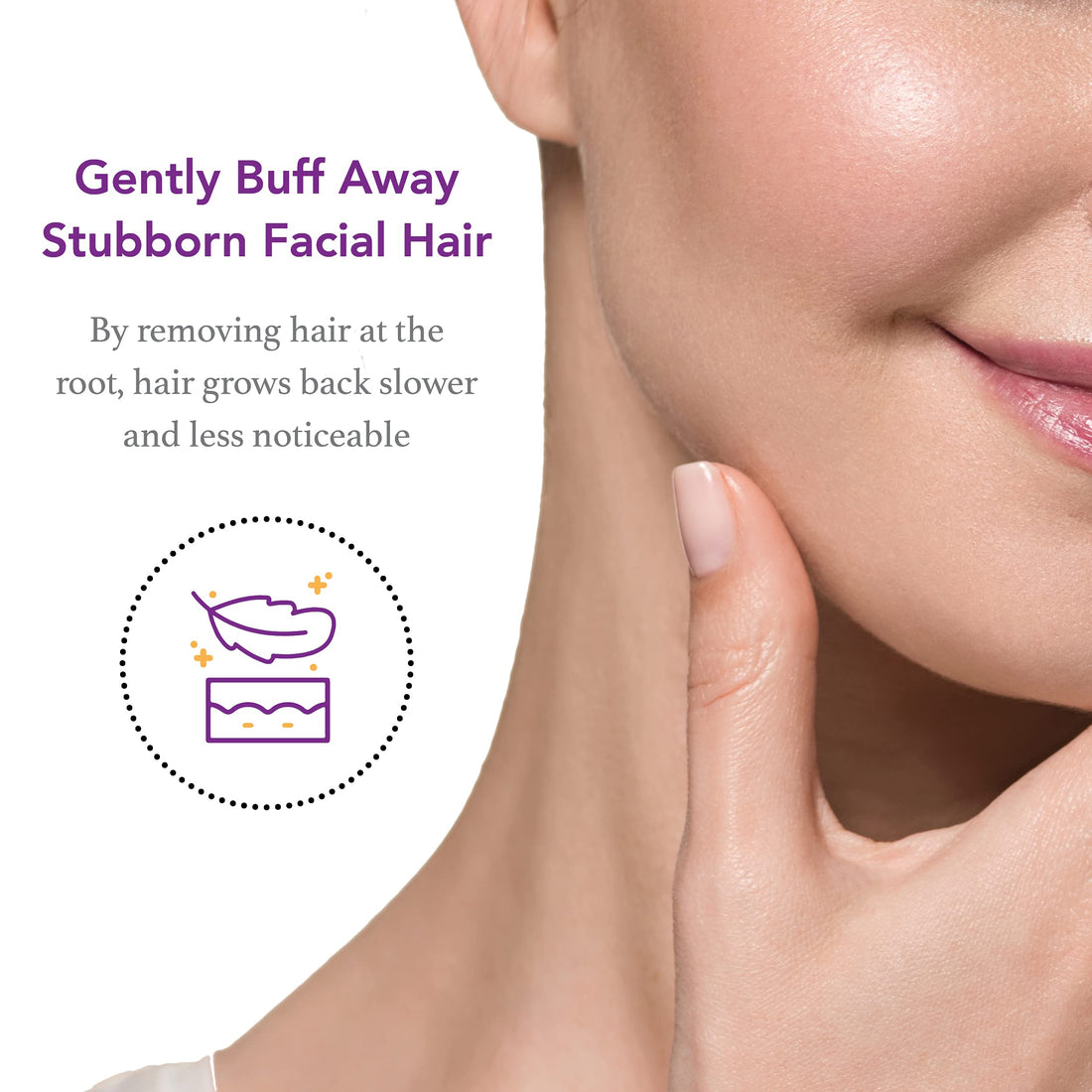 Hair Off Facial Buffer, 1 kit (Pack of 4)