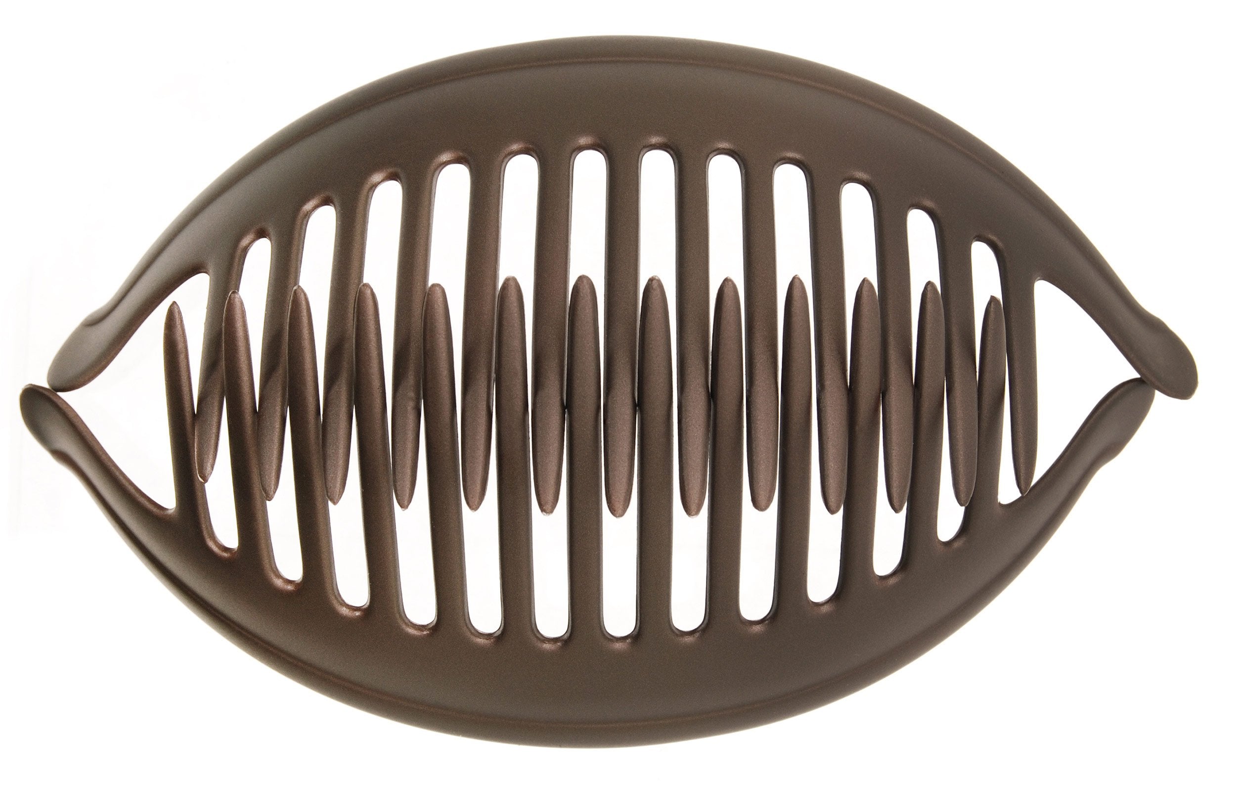 France Luxe Large Interlocking Comb Pair - Matte Chocolate
