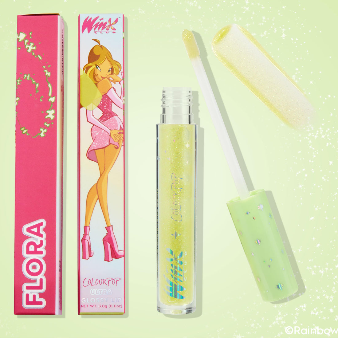 ColourPop Winx Club Ultra Glossy Lip Gloss - Hydrating, Sheer Orange Lip Gloss for Juicy, Fuller-Looking Lips - Formulated with Jojoba Oil to Moisturize & Nourish - Stella (0.11 oz)