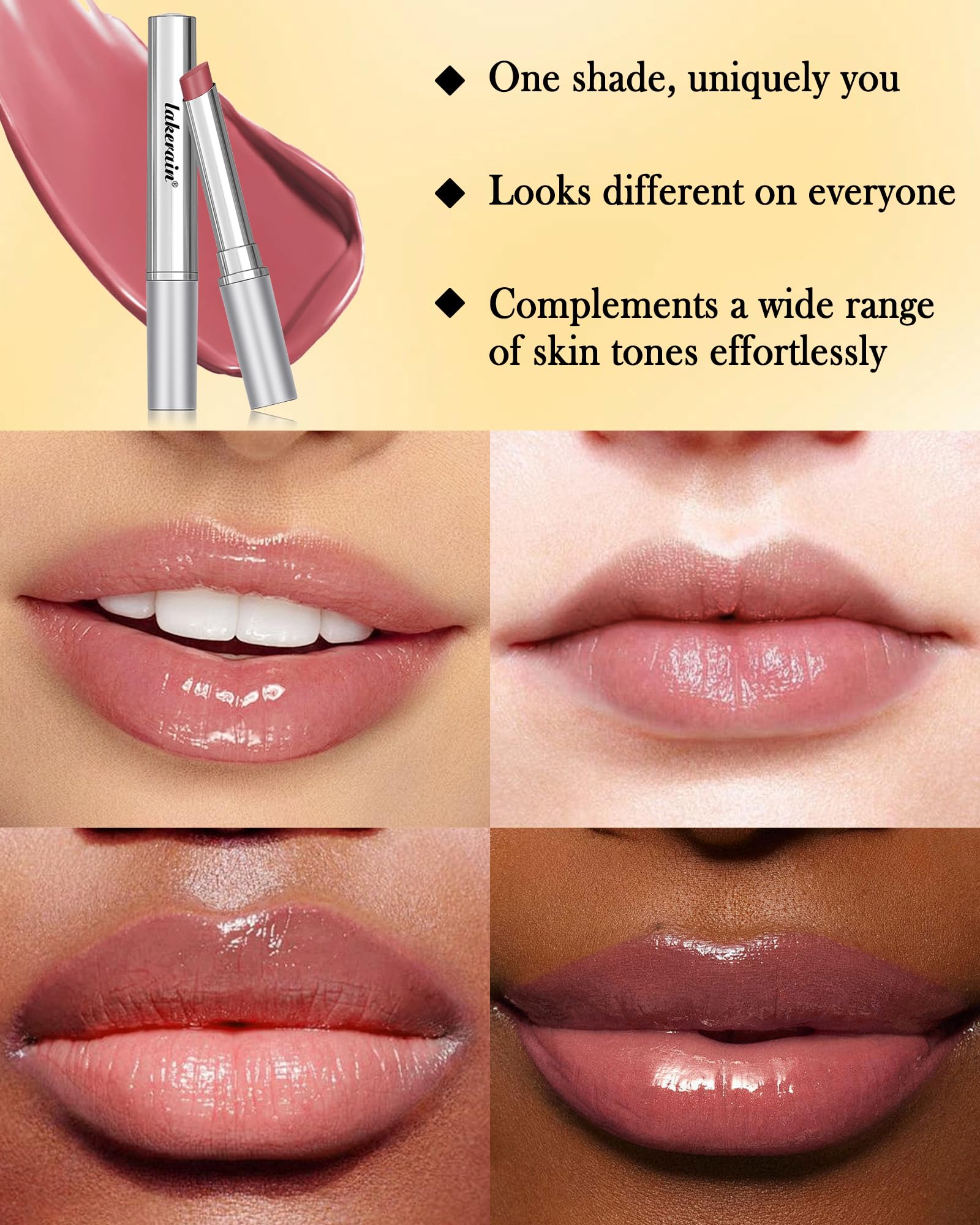 Tinted Lip Balm-1Pcs Pink Color Honey Hydrating Lip Tint Moisturizer, Shiny Honey Lip Care Balm for Dry Lip, Moisturizing Sheer Lip Gloss Lip Treatment,Mother's Day Lip Makeup Gift for Women Girl