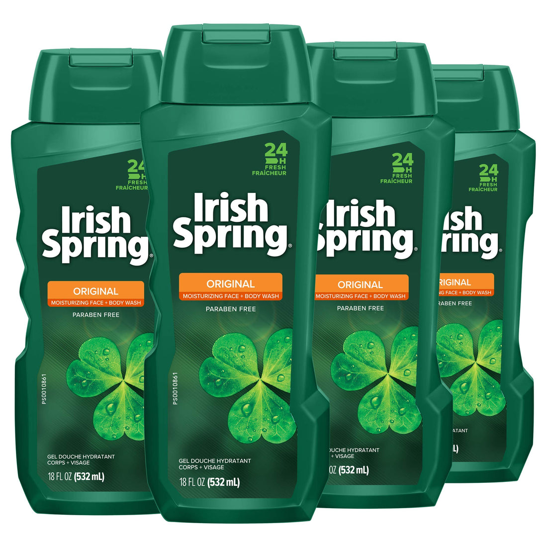 Irish Spring Original Body Wash for Men - 18 fluid ounce, 4 pack