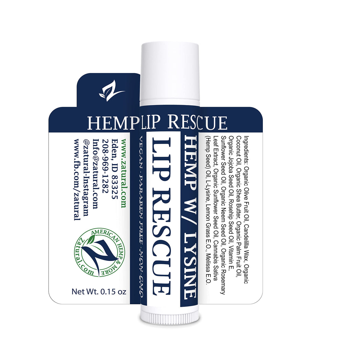 Hemp Lip Balm with L-Lysine-Heal, Moisturize, Protect (3)