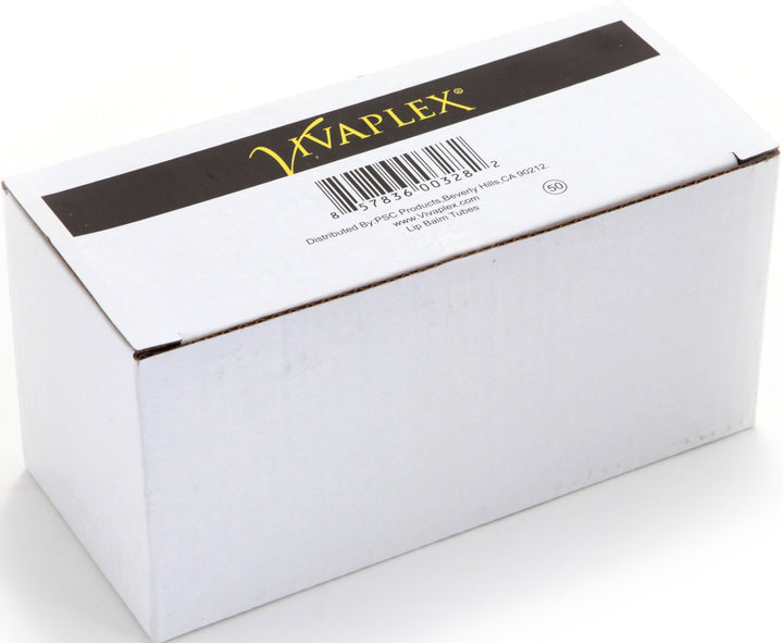 50, Clear, Empty, 5.5 ml Lip Balm Tubes with White Caps