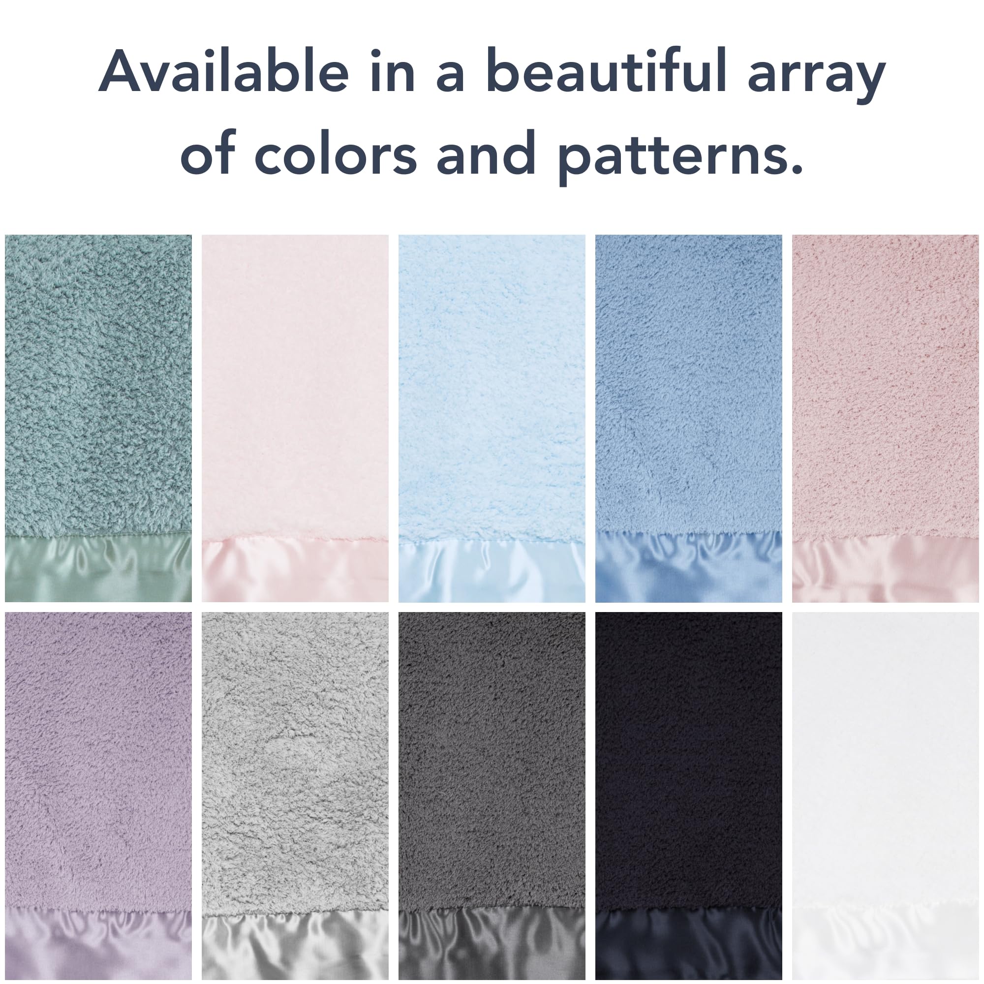 Little Giraffe Baby Blanket - Chenille Soft Blanket with Satin Trim - Baby Stroller Blanket - Newborn Baby Essentials & Gifts - 29 x 35 - Blue