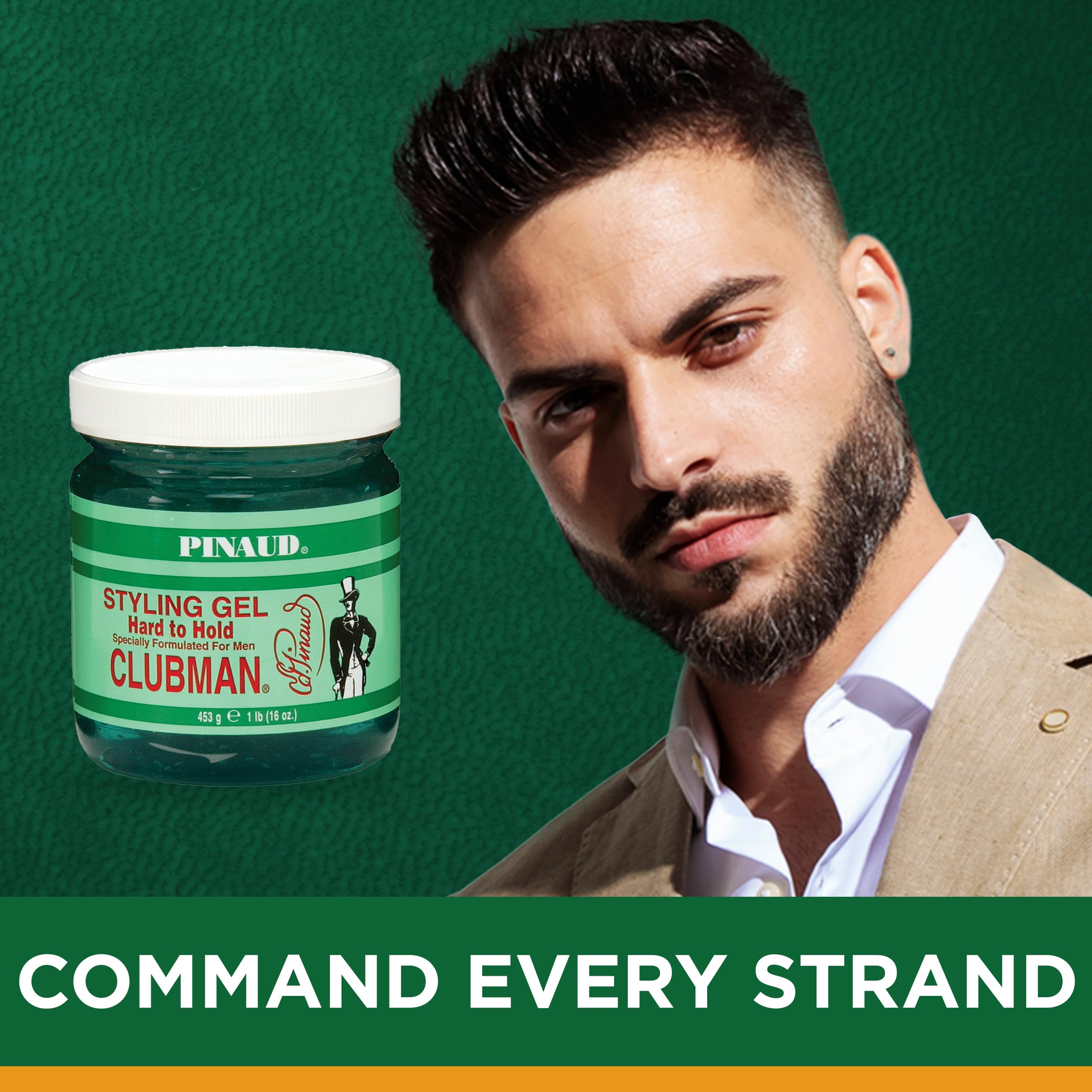 Pinaud Clubman Styling Hair Gel - Hard To Hold - 16 Oz