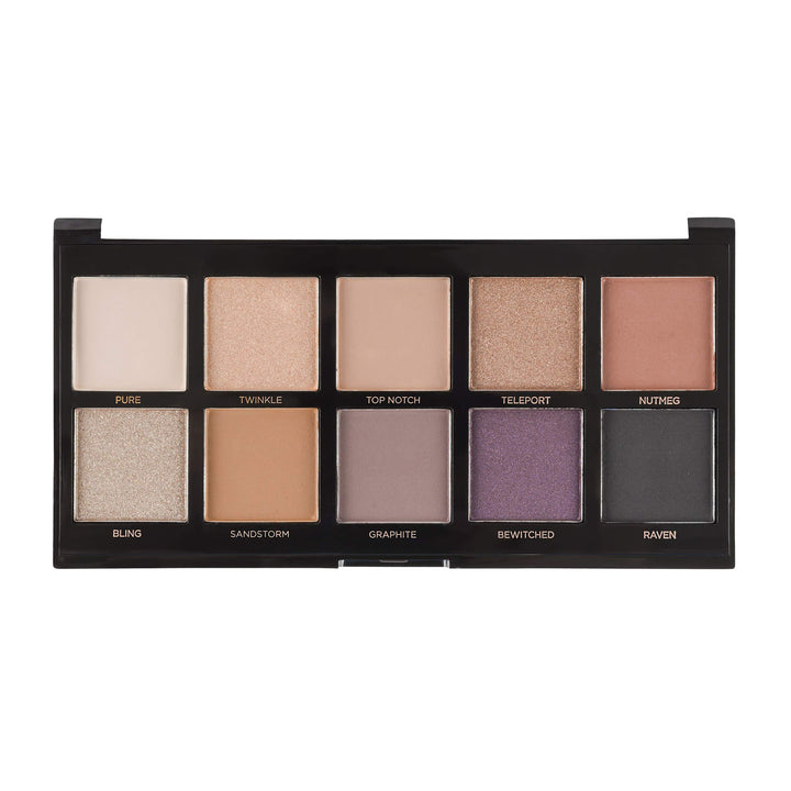 Profusion Cosmetics Mini Artistry 10 Shade Eyeshadow Palette, Smoky