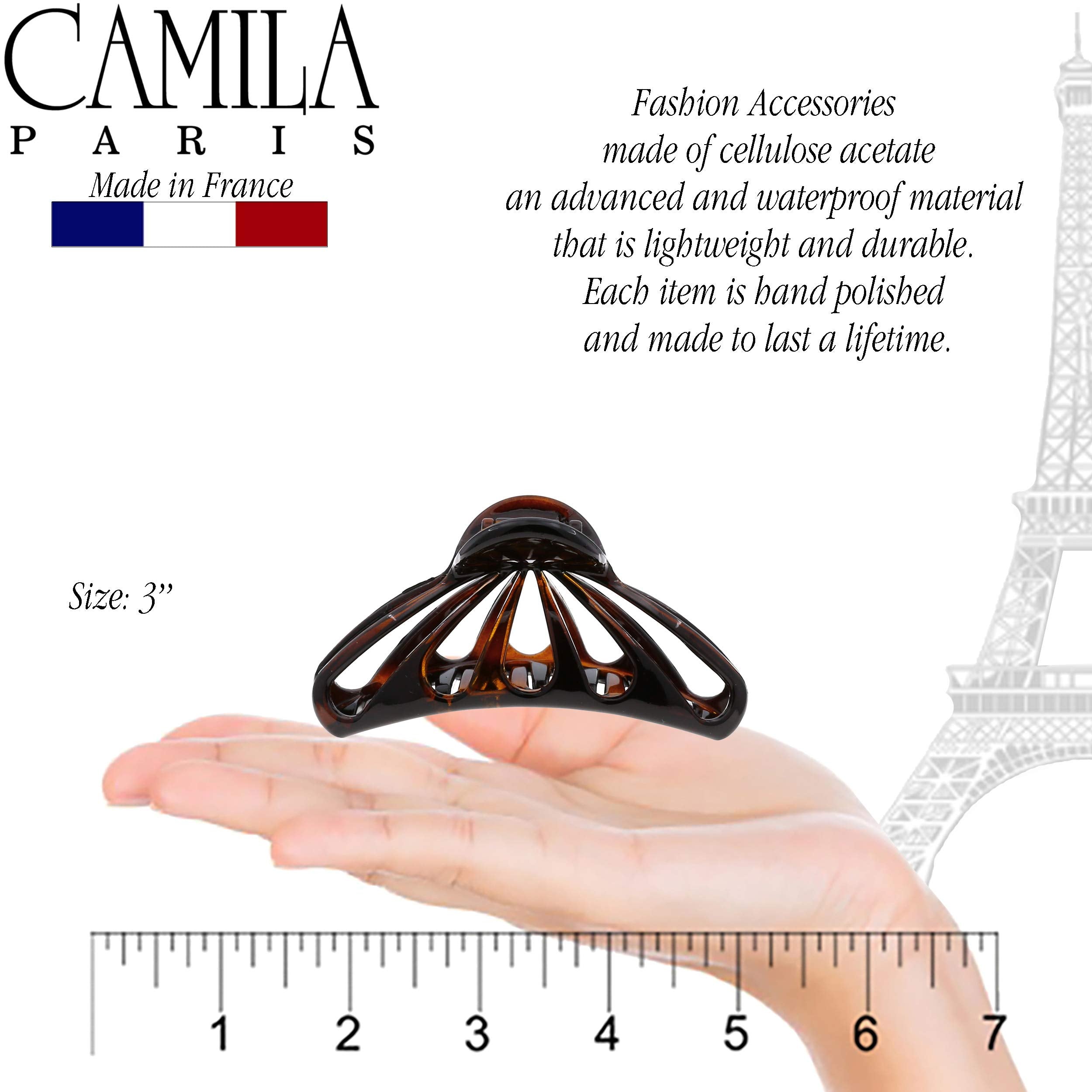 Camila Paris NV110 3 In. Spring Cover Hair Clips Tortoise Shell - Pack of 4