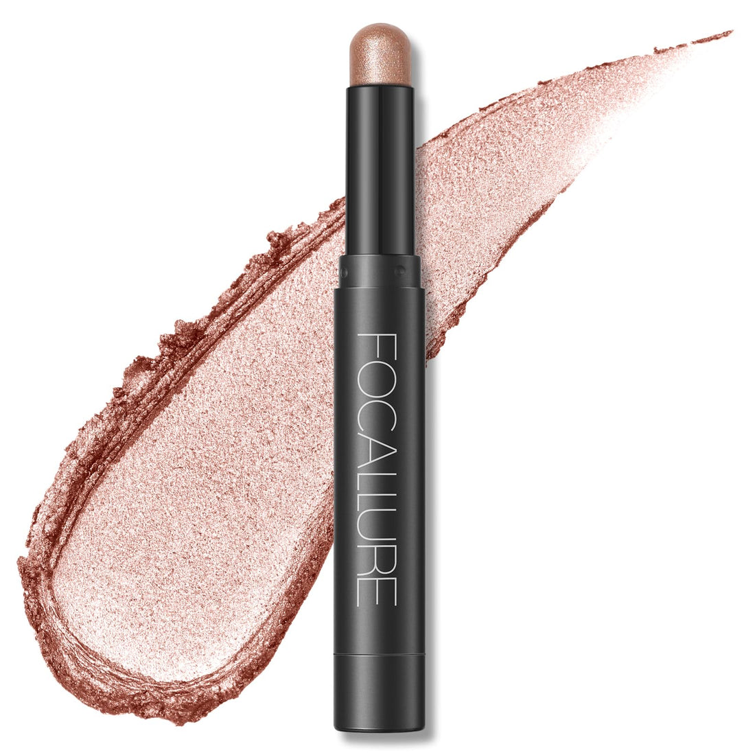 FOCALLURE Shimmer and Matte Cream Eyeshadow Stick,Smooth Brilliant Eye Brightener Pencil for Women,Long Lasting Waterproof Eye Shadow and Liners Makeup,PINK FIRE
