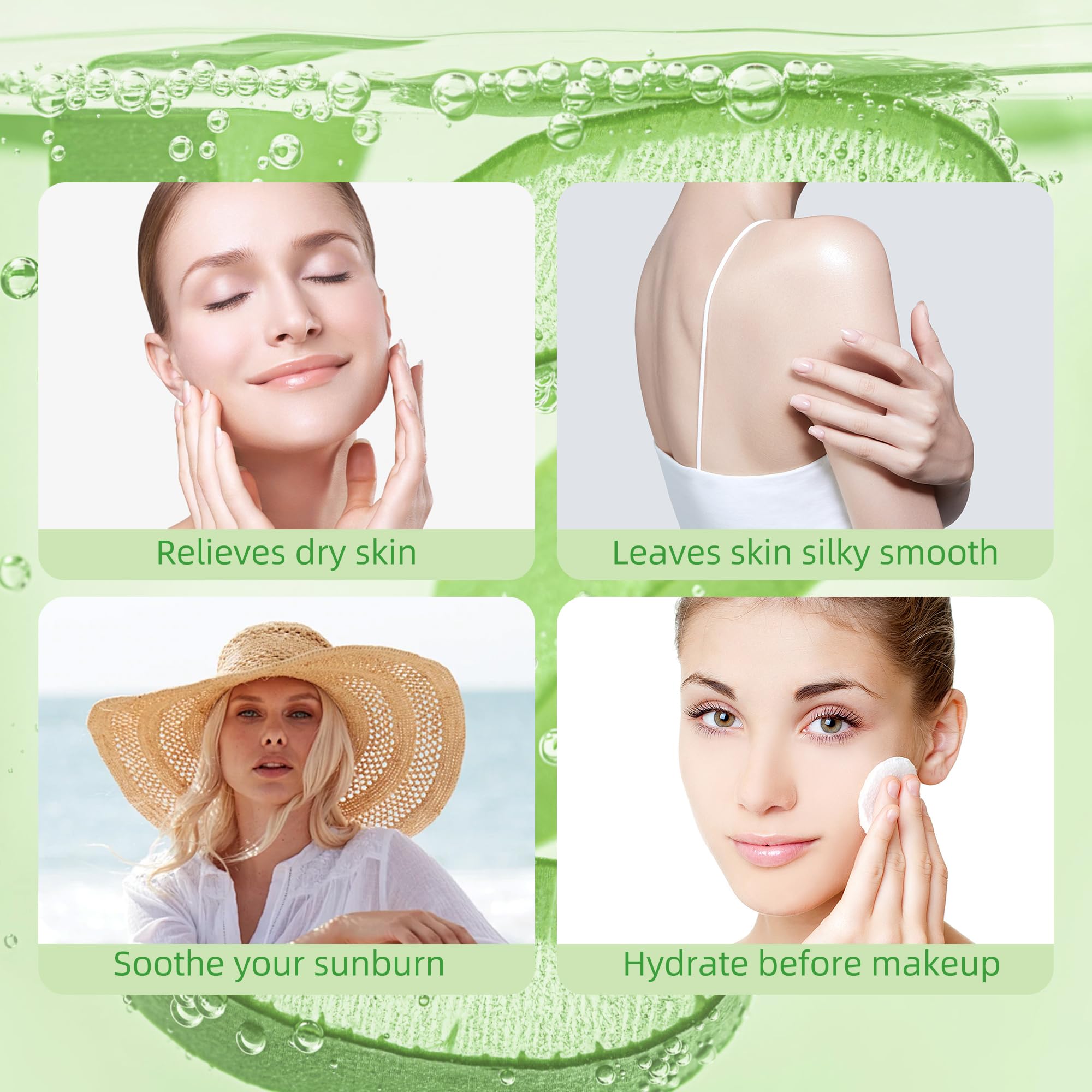 Berlaney Organic Aloe Vera Gel 17oz for Face and Body & Hair, 99.75% Organic and 100% Pure Aloe Vera Made within 12 Hours of Harvest, Aloe Vera For Deep Moisturizes and Sunburn Relief