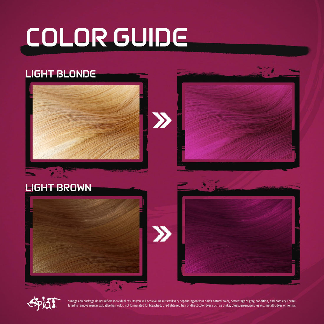 Splat Midnight Magenta Semi-Permanent Hair Color Kit No Bleach, Vegan, Cruelty Free