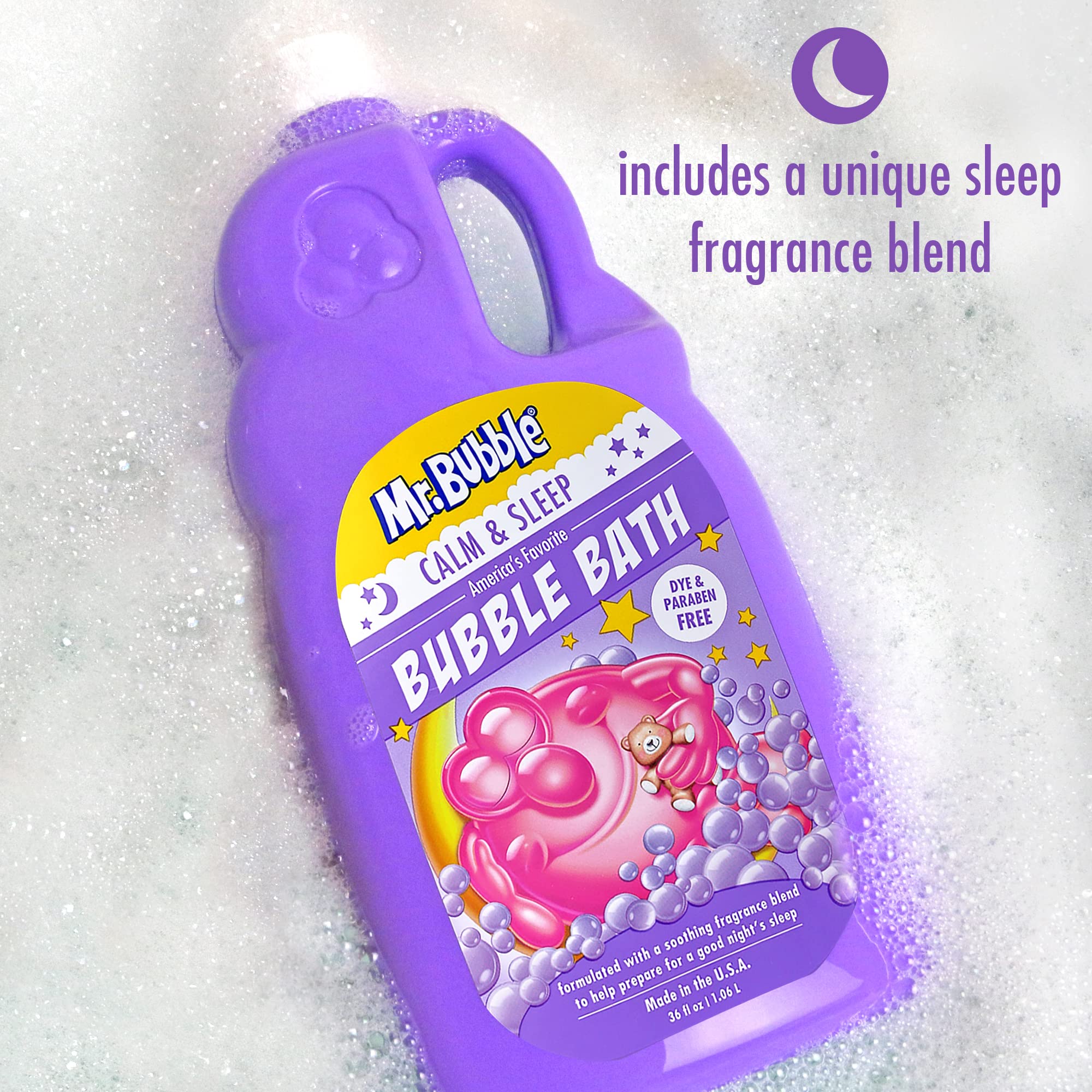 Mr. Bubble Calm & Sleep Bubble Bath (Pack of 2 Bottles, 36 fl oz Each)