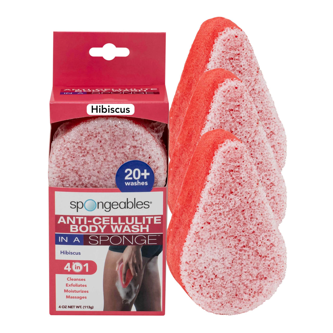 Spongeables Pedi-scrub Foot Buffer, 20+ Washes, Mint Scent, 2 Ounce Sponge, 3 Count