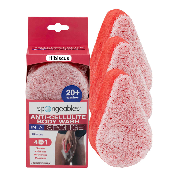 Spongeables Pedi-scrub Foot Buffer, 20+ Washes, Mint Scent, 2 Ounce Sponge, 3 Count