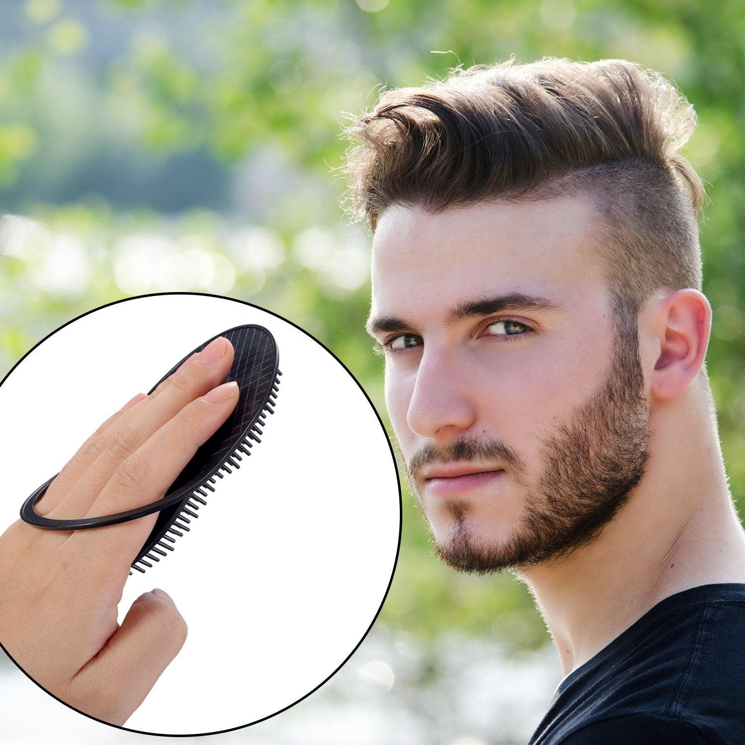 BBTO 12 Pieces Pocket Palm Combs, Soft Portable Pocket Brush, Shampoo Comb, Massager Hair Brush.