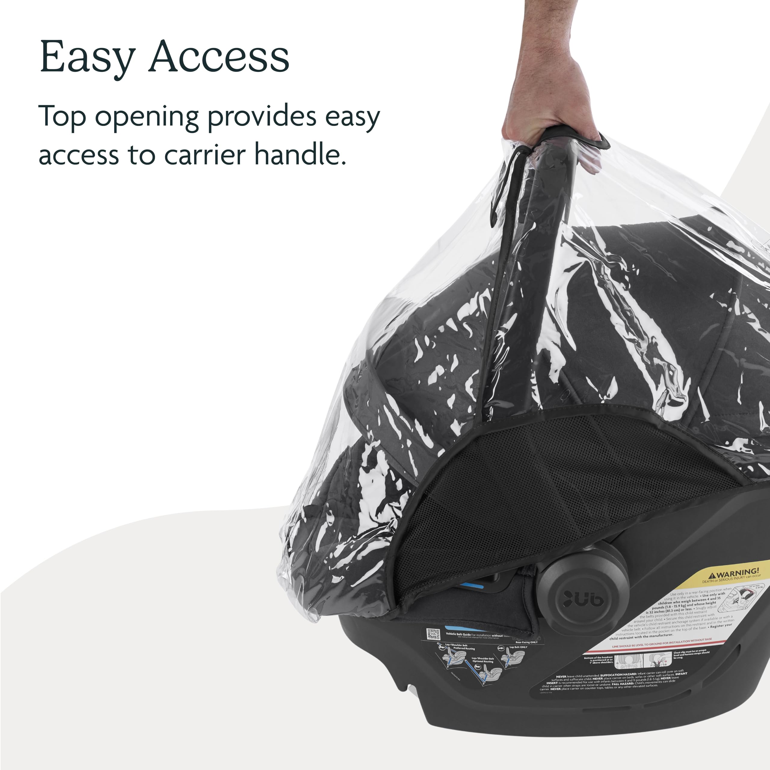 UPPAbaby Rain Shield for Mesa and Aria Infant Car Seat Carriers - Waterproof and Windproof Coverage - Ventilated Design - Quick Attachment