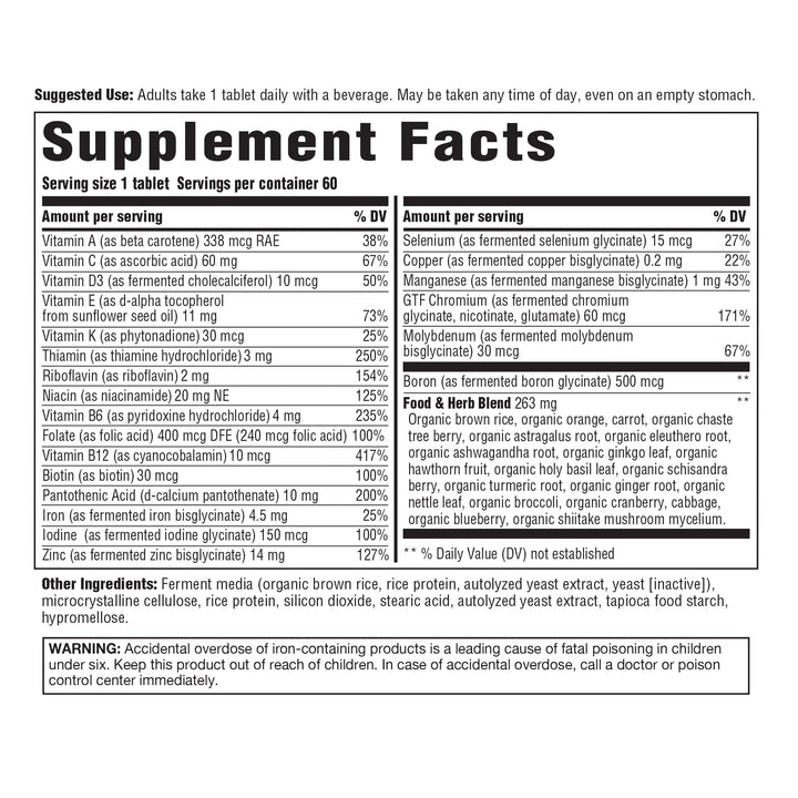 INNATE Response Formulas Women Over 40 One Daily - Daily Multivitamin For Women Over 40 - With Vitamins A, C, and E - Vegetarian, Non-GMO - Made Without 9 Food Allergens - 60 tablets (60 Servings)