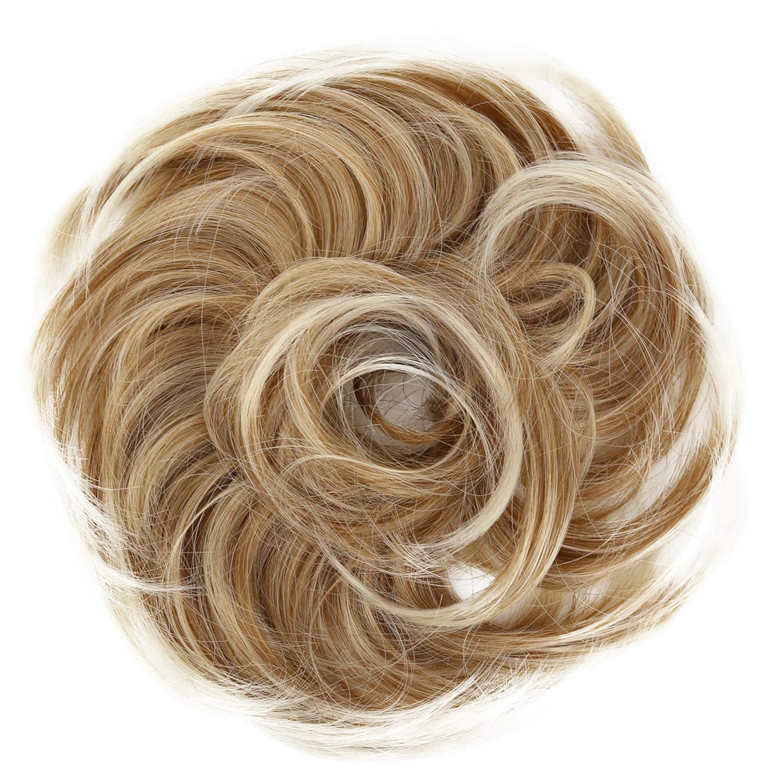 blonde mix 27T613 : PRETTYSHOP Scrunchie Bun Up Do Hair piece Hair Ribbon Ponytail Extensions Wavy Curly or Messy Various Colors (blonde mix 27T613)