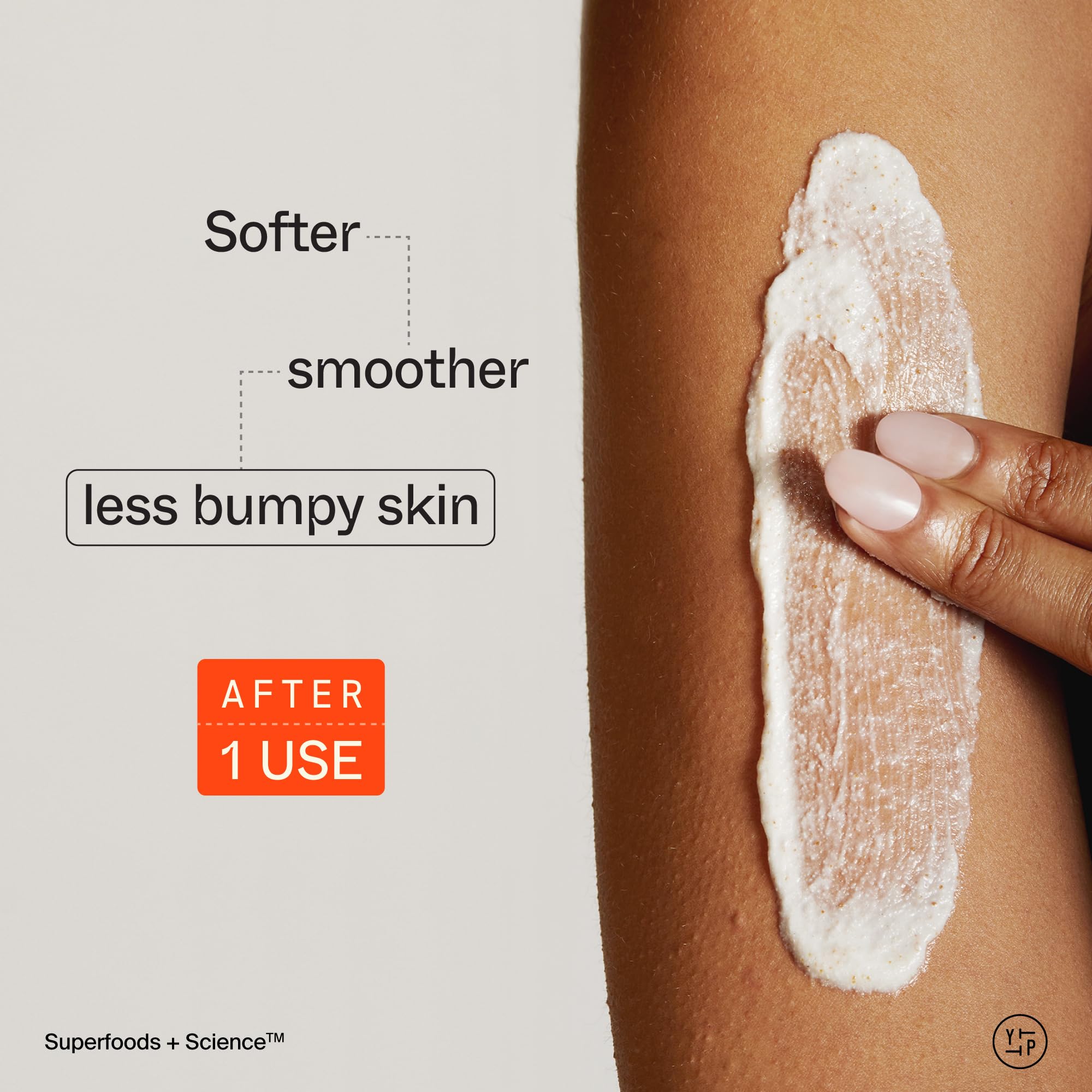 Youth To The People 10% AHA + Yerba Mate Smoothing Energy Body Scrub (8 fl oz), Exfoliates Rough Texture + Dry Skin, Suitable for Sensitive + Keratosis Pilaris Skin, Vegan