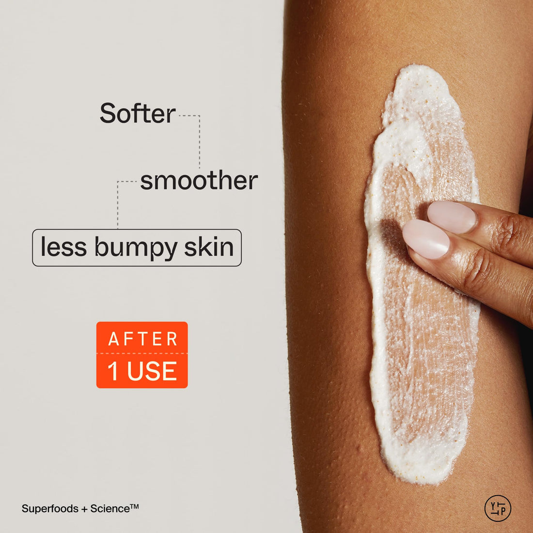 Youth To The People 10% AHA + Yerba Mate Smoothing Energy Body Scrub (8 fl oz), Exfoliates Rough Texture + Dry Skin, Suitable for Sensitive + Keratosis Pilaris Skin, Vegan