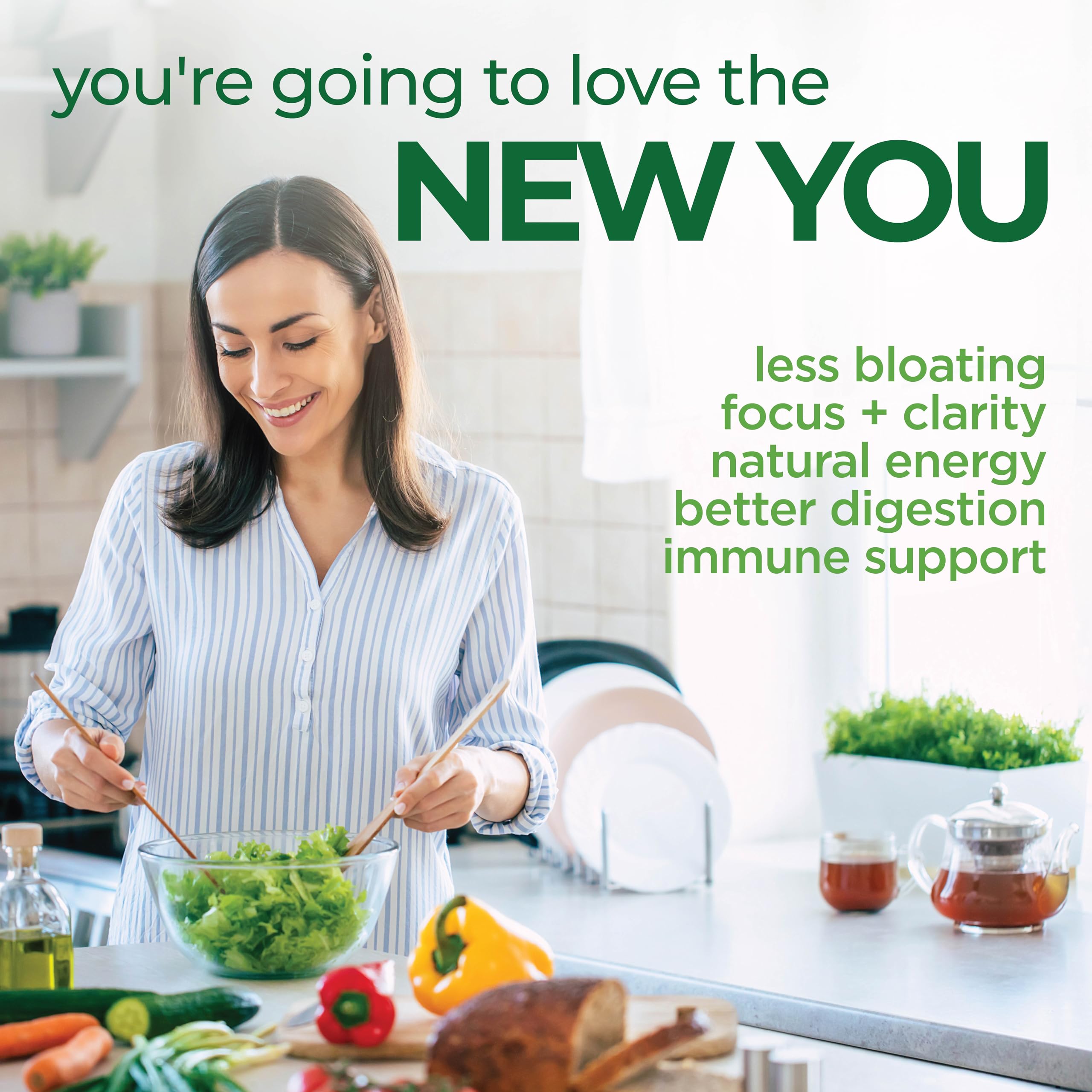 COUNTRY FARMS Super Greens Vegicaps, 32 Super Foods, Whole Food Supplement, Greens, Fruit, Vegetables, Mushrooms & Probiotics, Rich in Antioxidants & Phytonutrients, 60 Count, 30 Servings