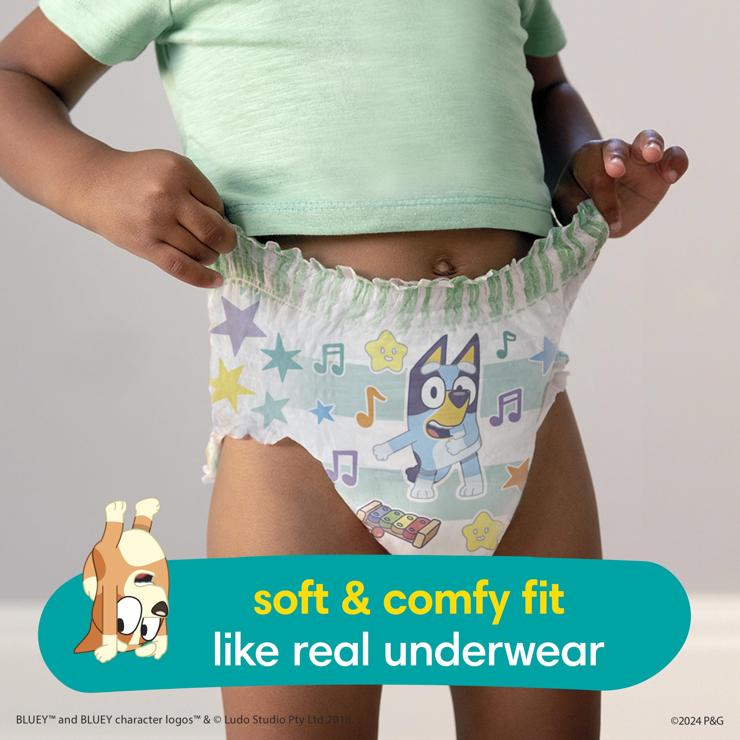 Pampers Easy Ups Training Pants Pull On Disposable Diapers Boys Underwear, Size 4 2T-3T, 74 Count, Super Pack