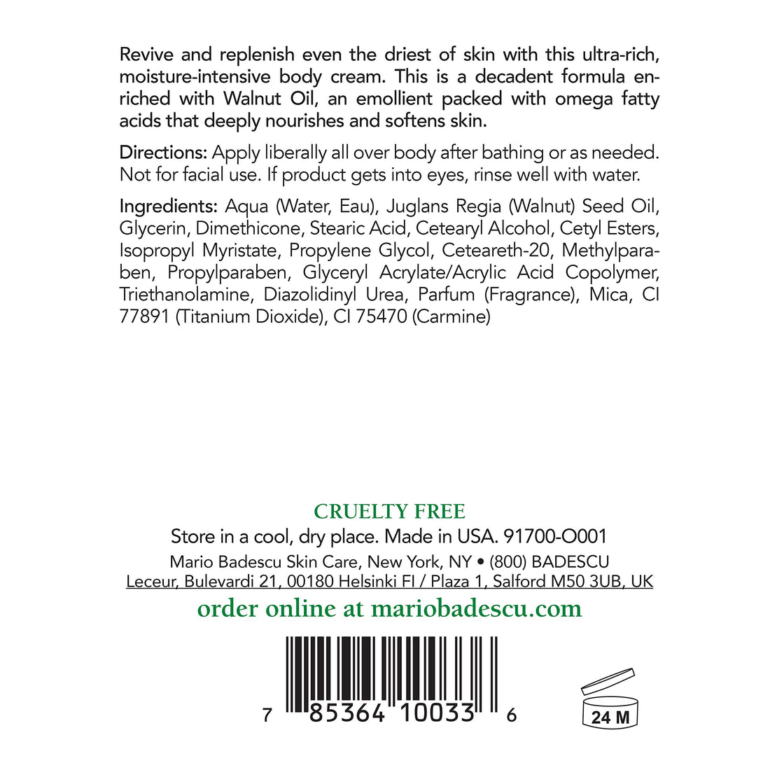 Mario Badescu Walnut Body Lotion