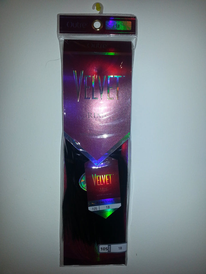Outre Velvet 100% Remi Human Hair #1B Off Black/10s Inch AD