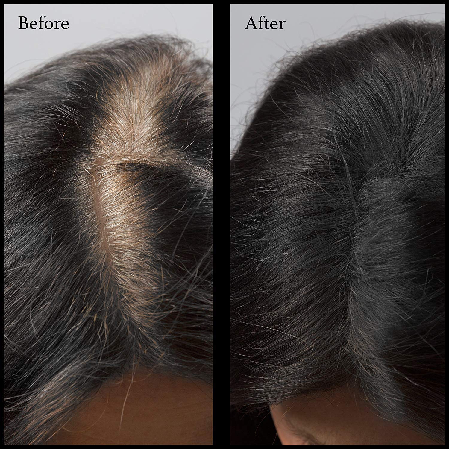 Pure Mineral Shades Black: Root Touch Up Powder, All-Natural Luxury Root Concealer With Brush, Crushed Minerals, Fast And Easy Total Grey Hair Cover Up For Dark, Brown And Blonde Hair.32 Ounce (Blac