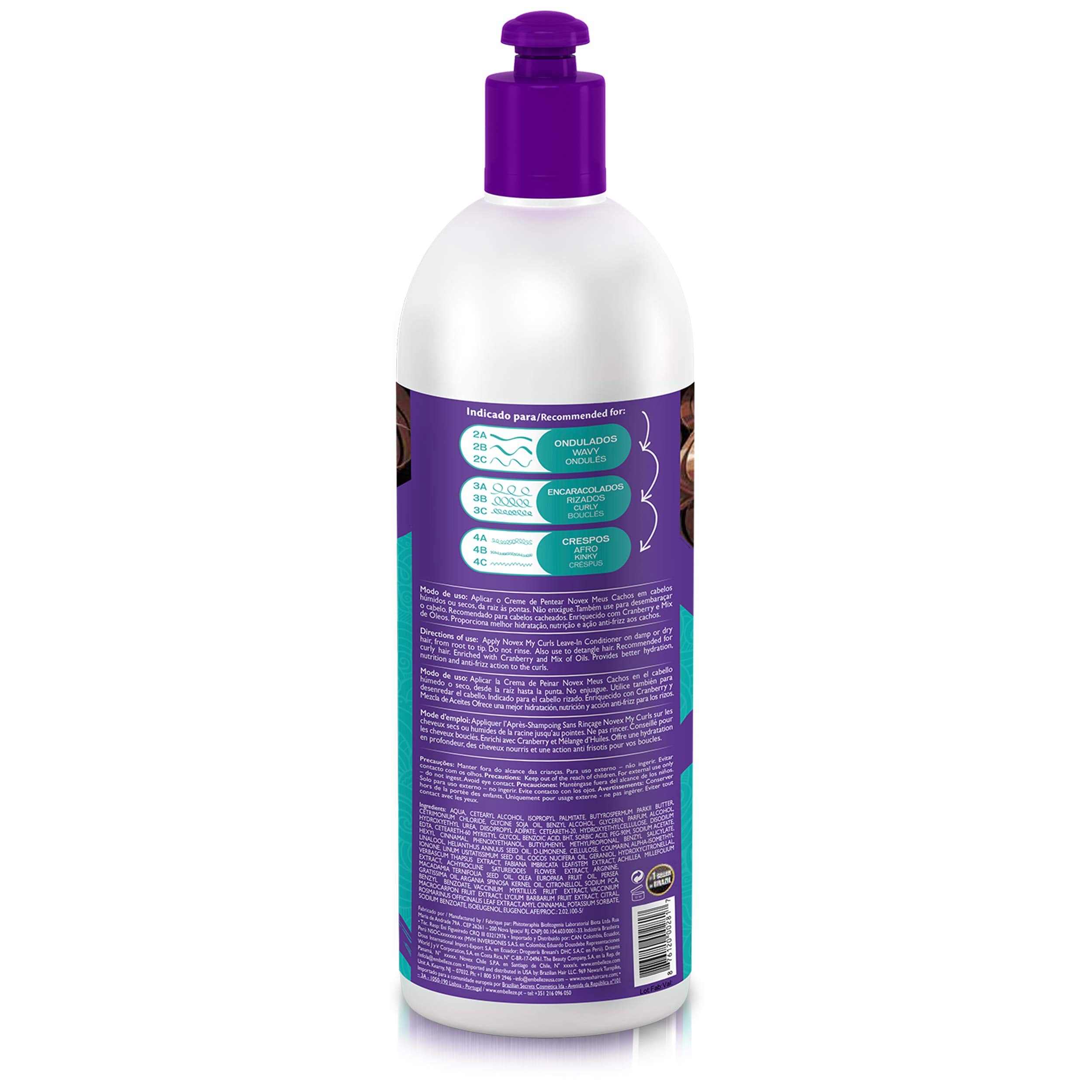 Novex Embelleze Nutrire Meus Cachos Suaves Leave In My Curls 500g 17.6oz by Novex